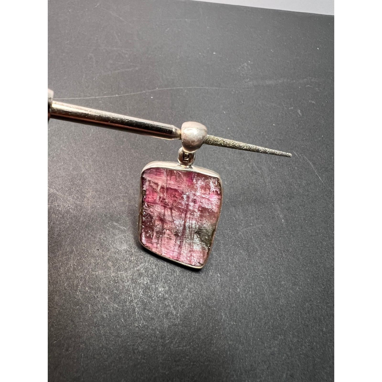 Other NEW Pink/ bi colored half rough tourmaline pendant in 925 Size ONE SIZE - 10 Thumbnail