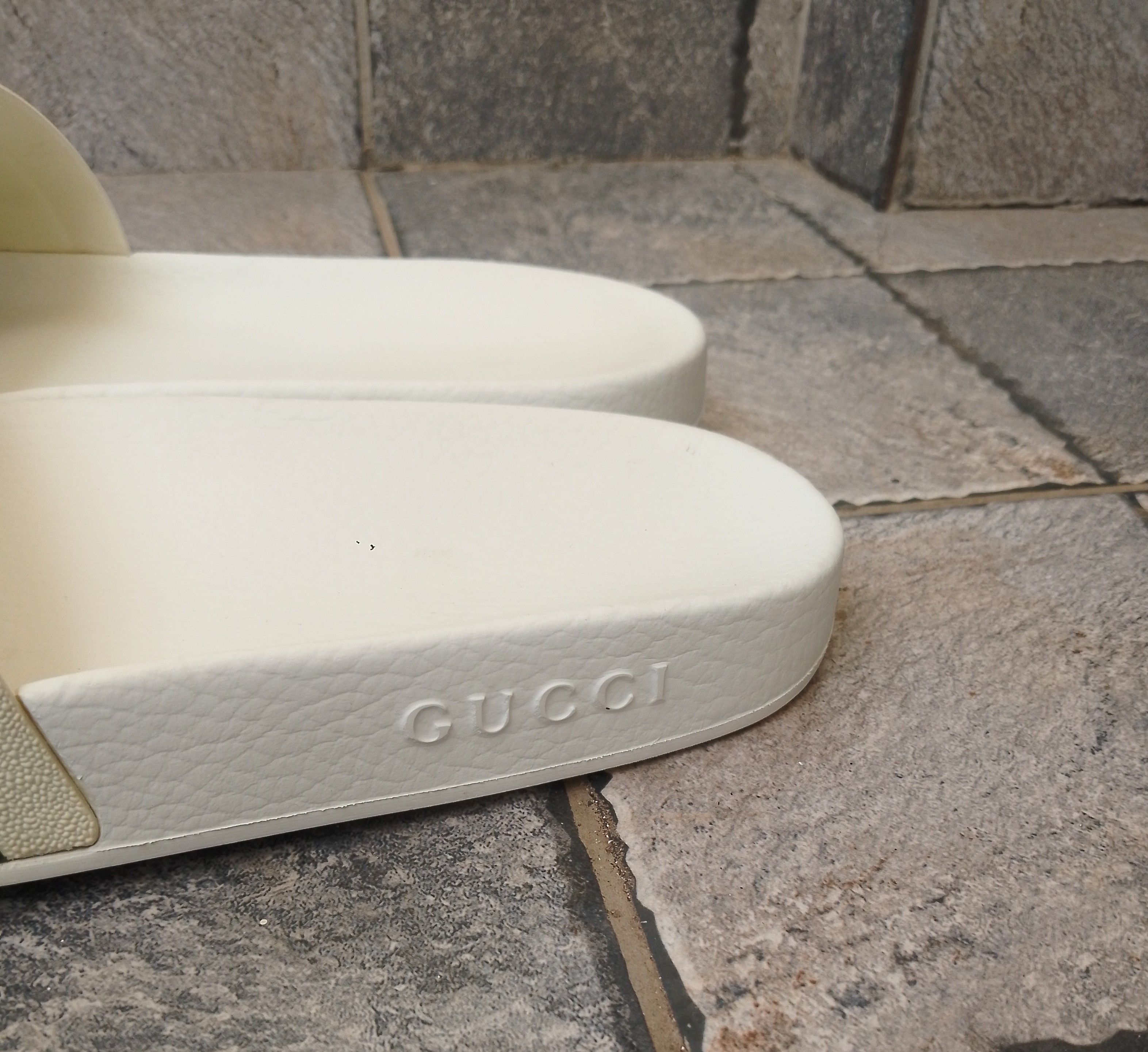 Gucci Gucci web rubber slide sandals Size US 12 / EU 45 - 5 Thumbnail