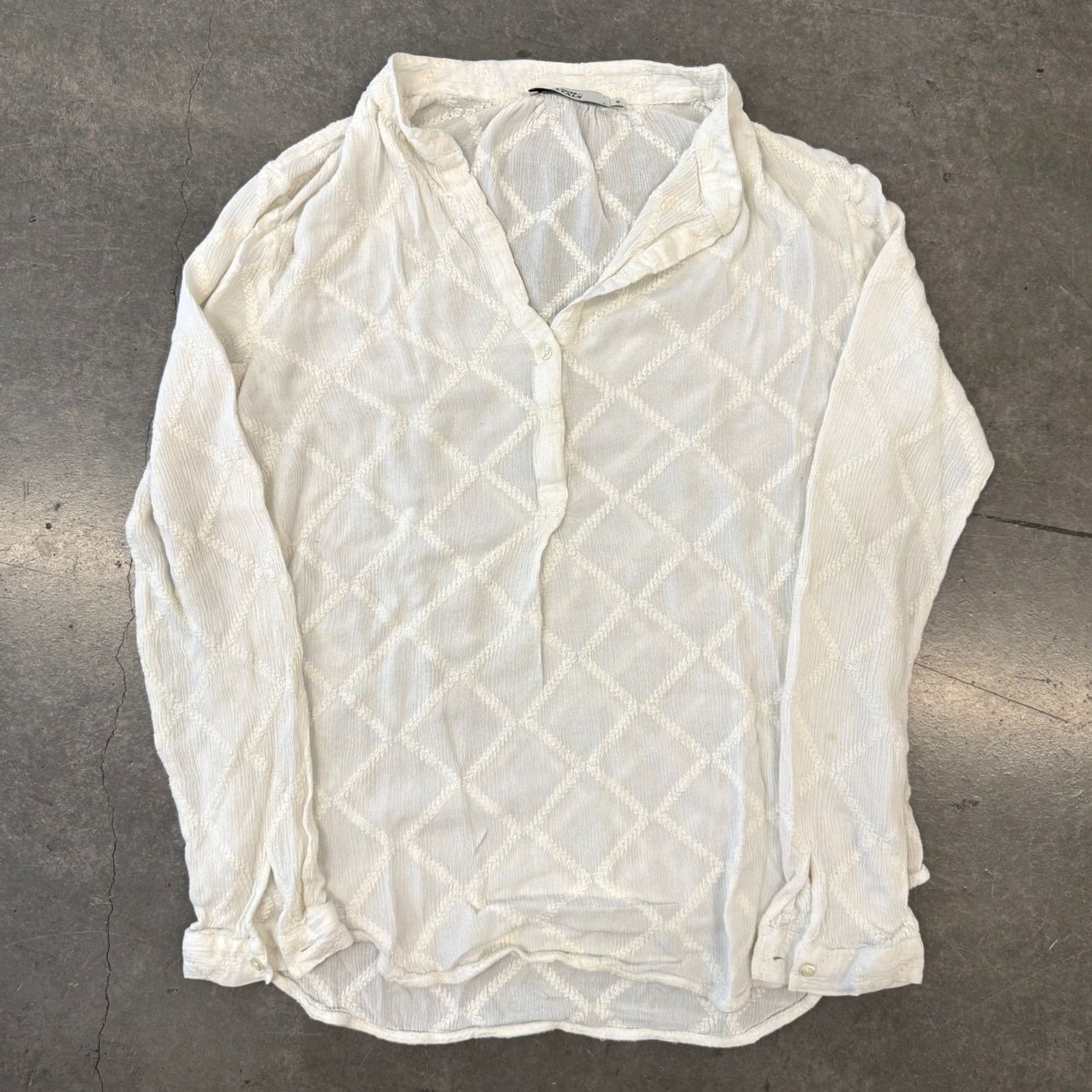 Vintage VINTAGE 0039 Italy White Blouse Longsleeve Medium Women USA? Size M / US 6-8 / IT 42-44 - 2 Thumbnail