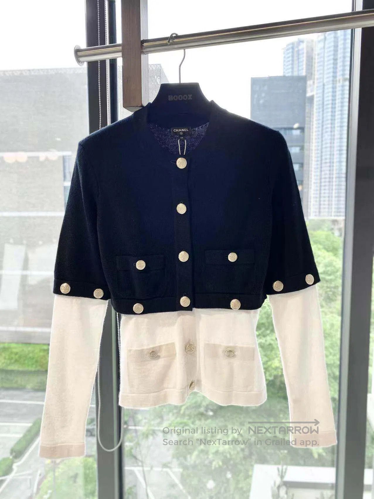Chanel Chanel Black and white button-down removable knitwear| Size 4XL / US 24-26 - 2 Thumbnail