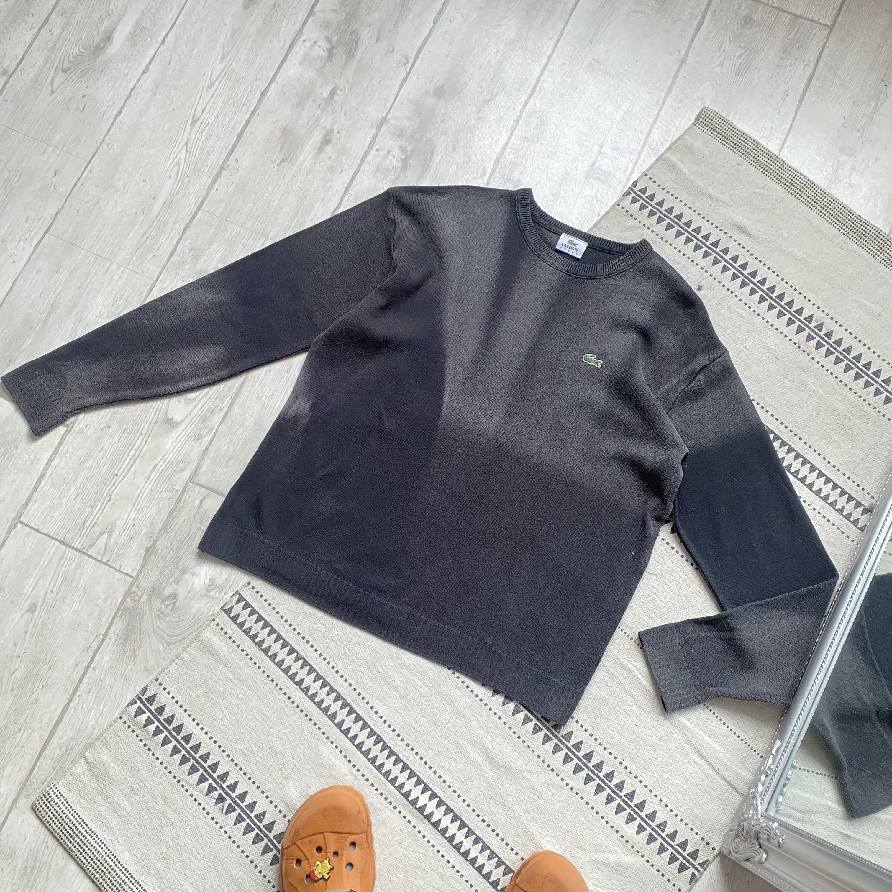 Lacoste 🐊 Vintage Faded Lacoste Knit sweater light pullover Diesel Size US M / EU 48-50 / 2 - 5 Thumbnail
