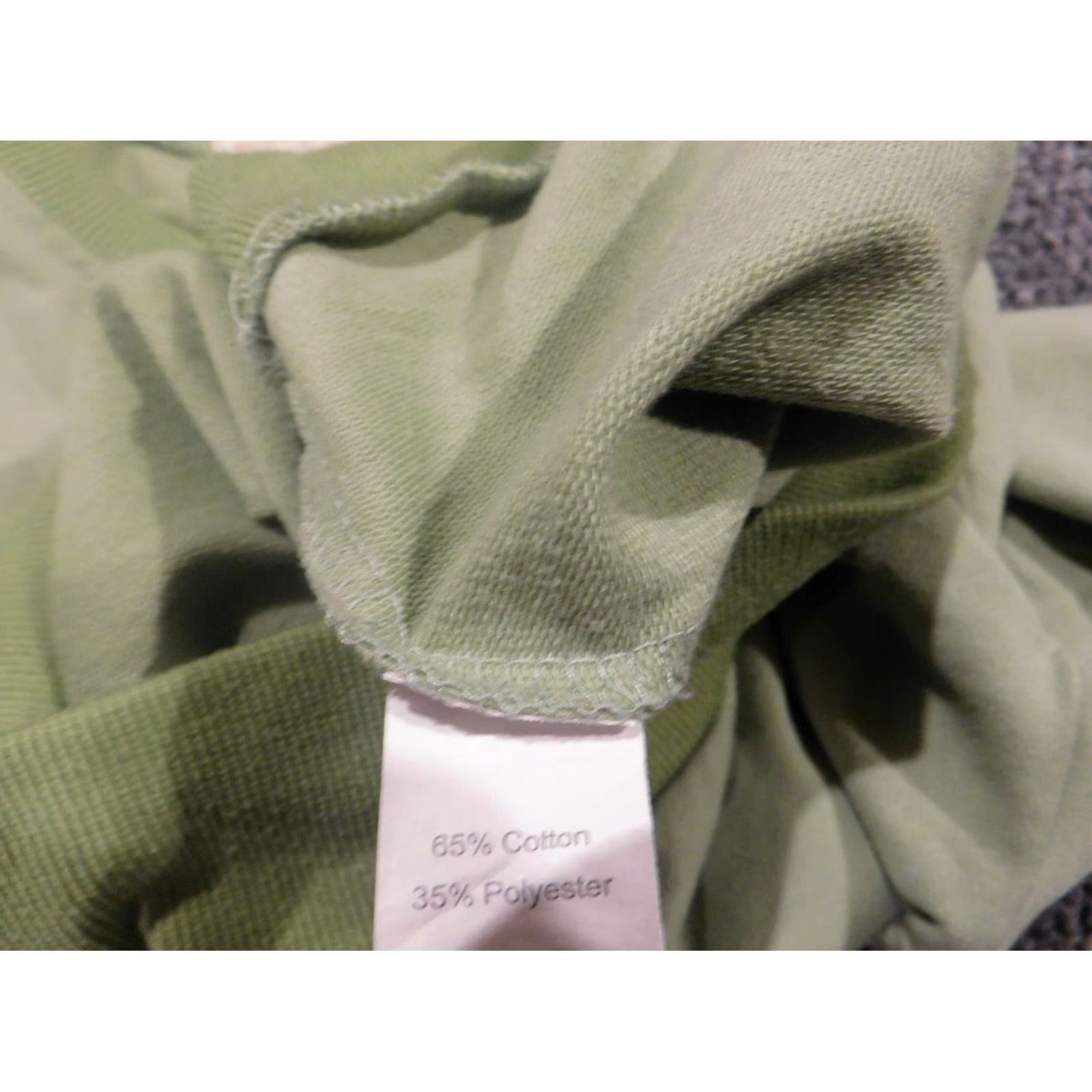 Vintage ROMWE Sweater Crew Neck Pullover Long Sleeve Medium Women Green Cotton Polyester Knit Ruffle Modern All Seasons Size M / US 6-8 / IT 42-44 - 7 Thumbnail