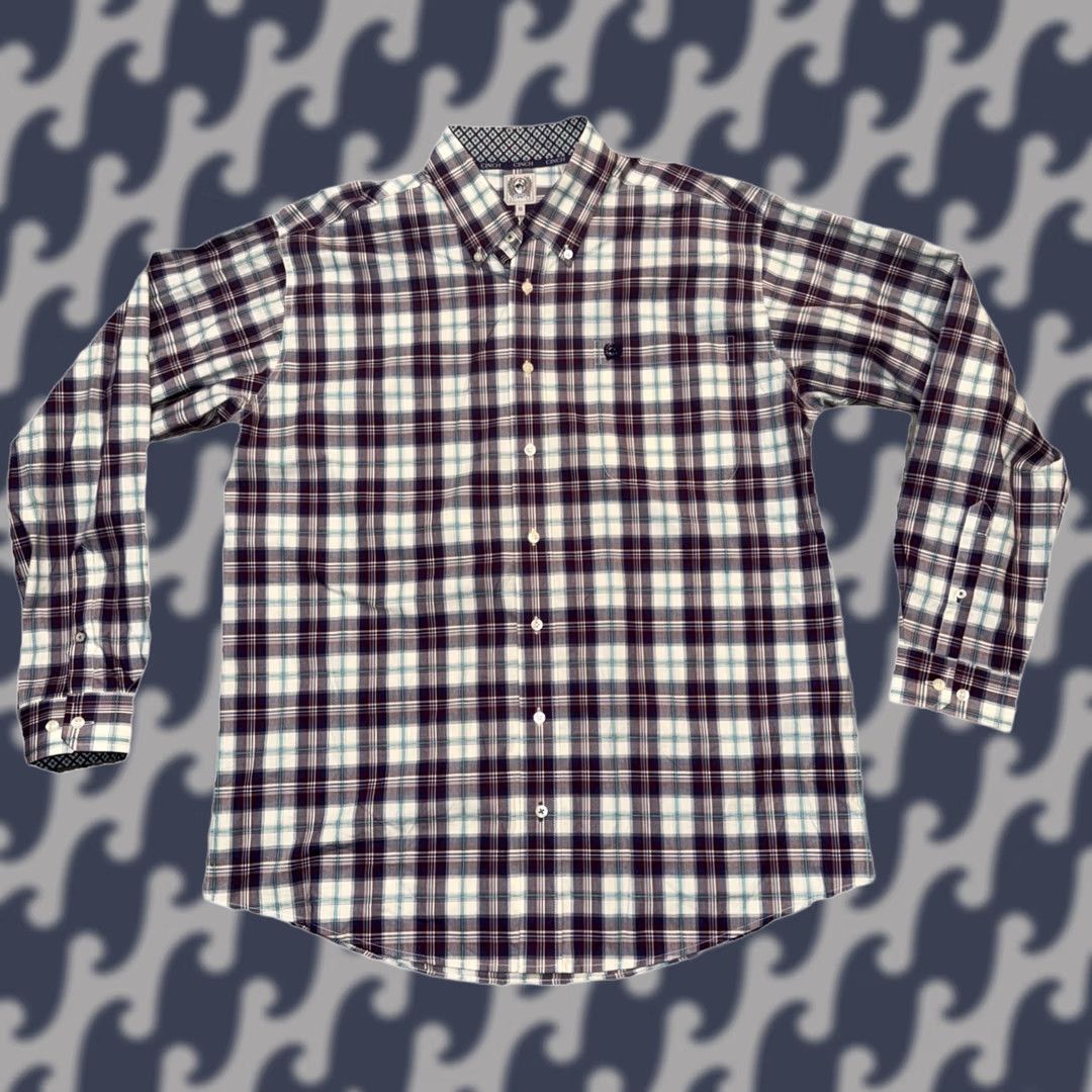 Vintage Cinch Shirt Men’s M Purple Cream Plaid Button-Up Long Sleeve Western Cowboy Size US M / EU 48-50 / 2 - 1 Thumbnail