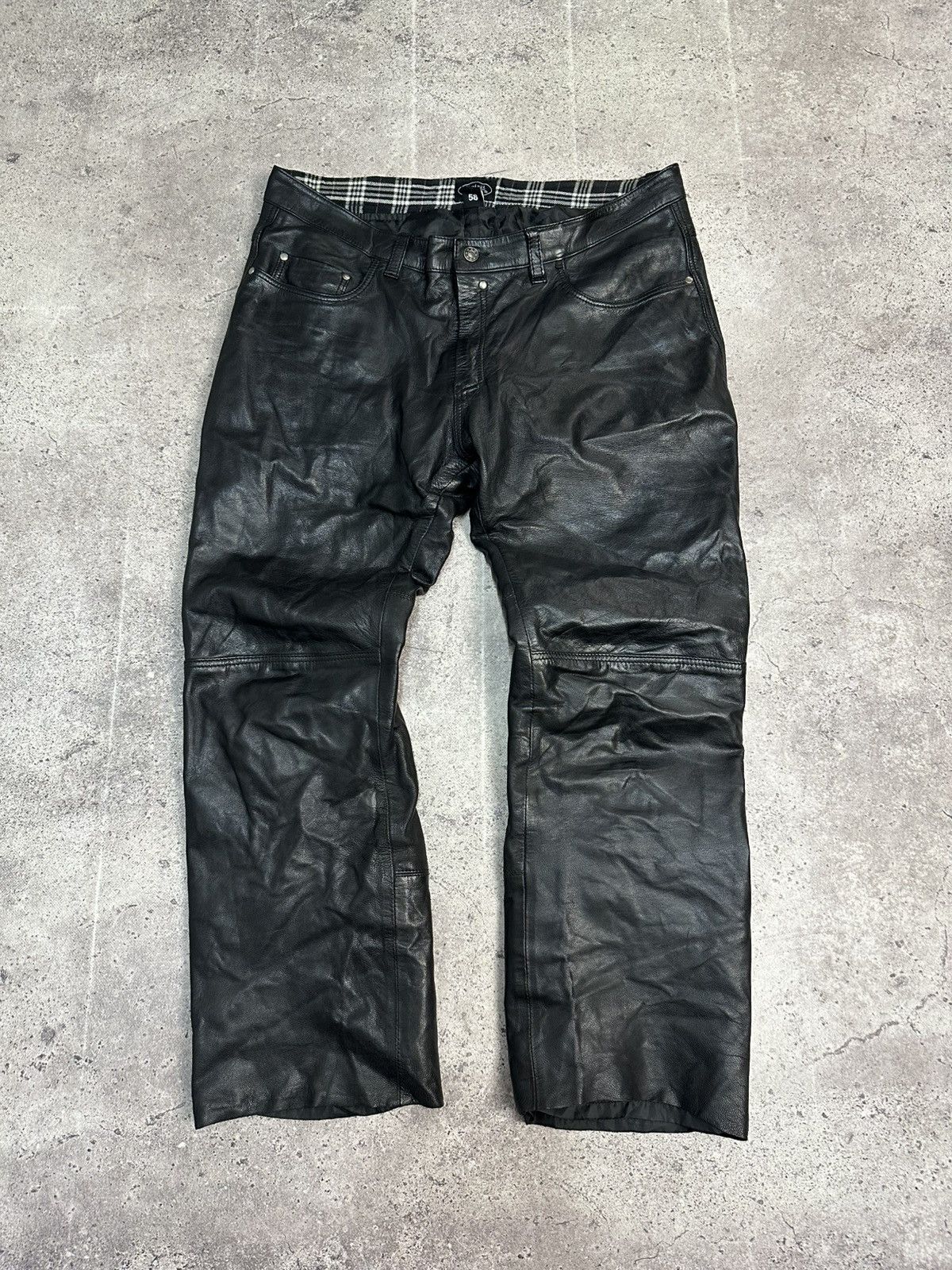 Leather Vintage Spirit Motors by Polo Leather Pants Black Riding Y2K Size US 36 / EU 52 - 2 Thumbnail