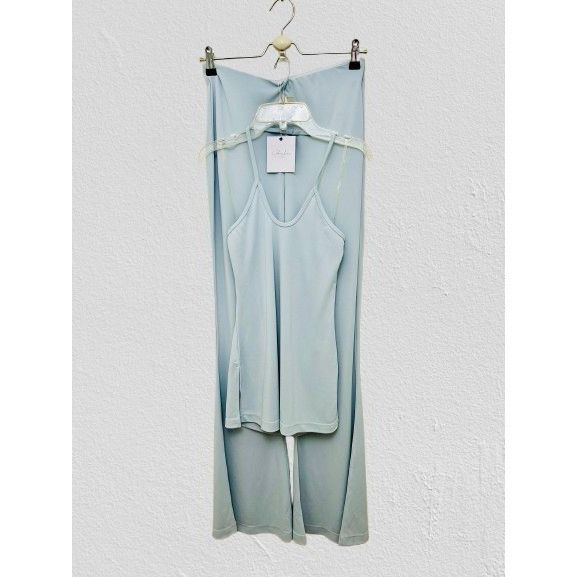 L'Academie Crepe Jersey Set - Bell Bottoms Pants & Halter To