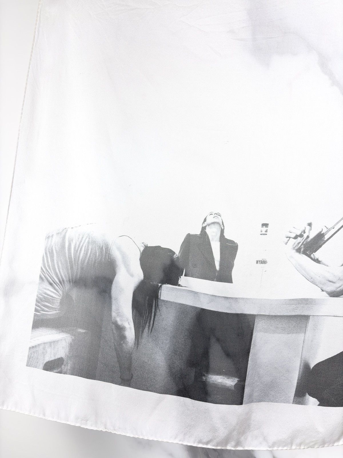 Rick Owens SS07 Rick Owens Archive Suicide Blowjob Silk Scarf White Size ONE SIZE - 4 Thumbnail