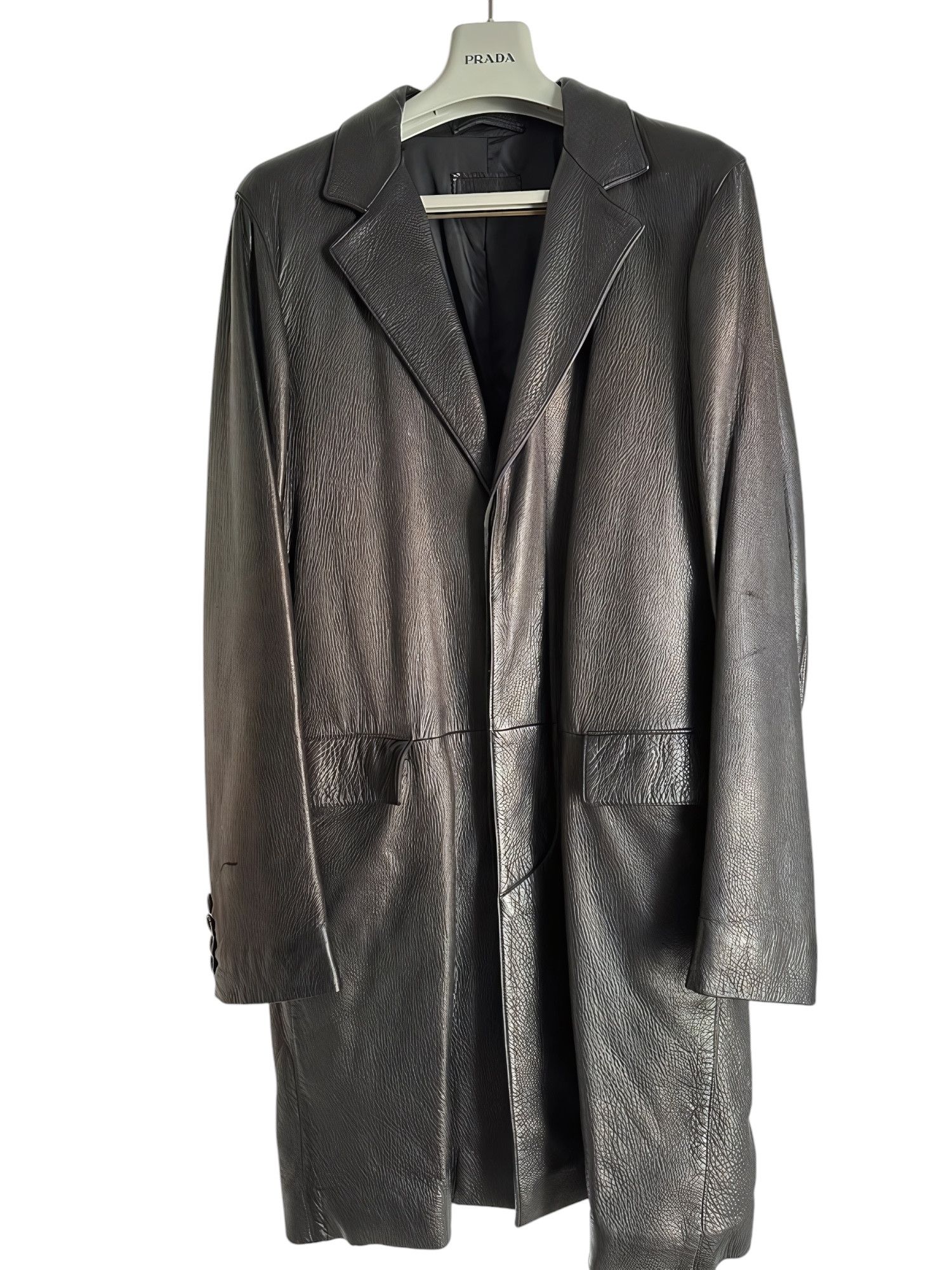 Prada LEATHER COAT Size US M / EU 48-50 / 2 - 2 Thumbnail