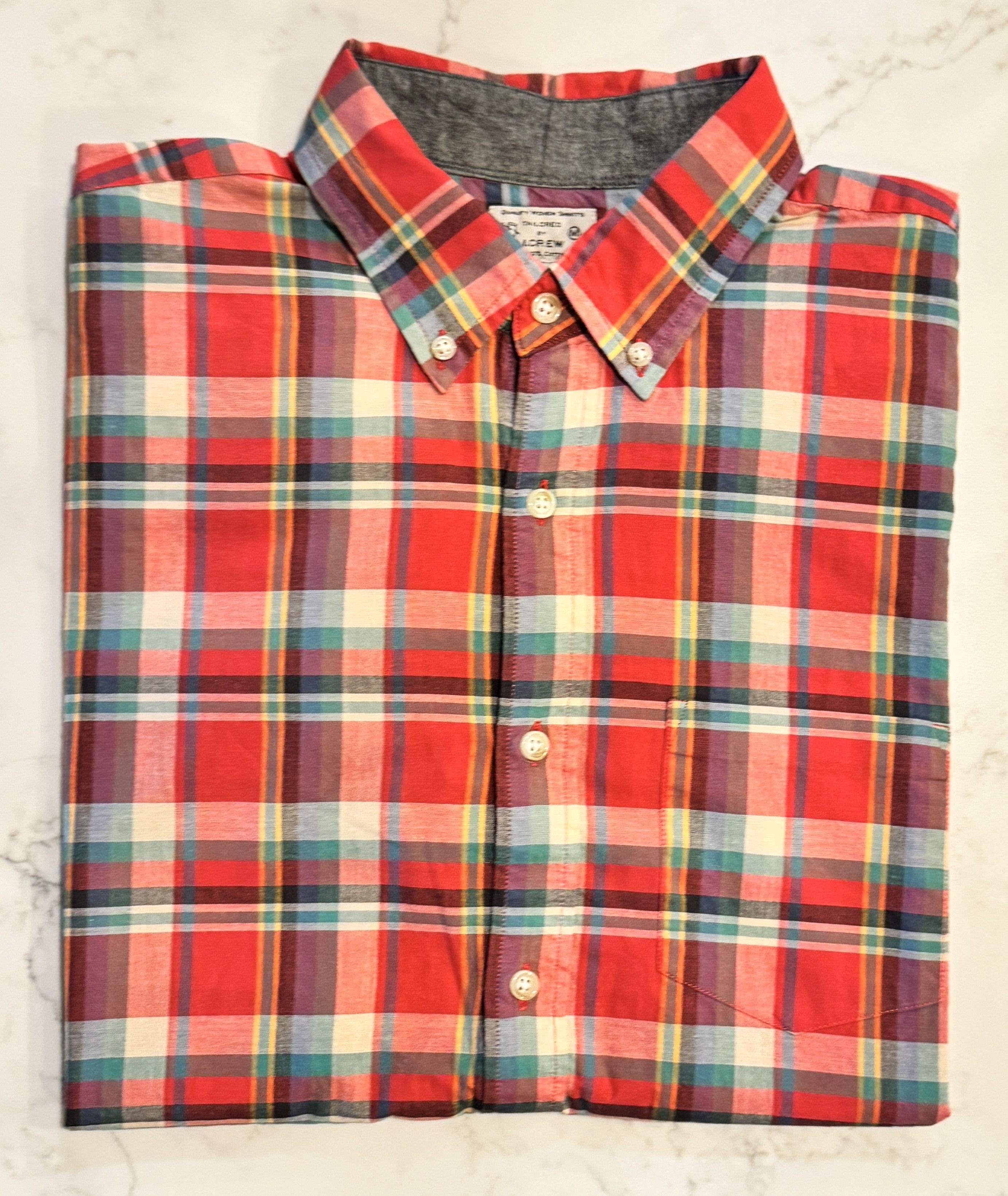 J.Crew J. Crew Short Sleeve Woven Button Down Shirt Size US M / EU 48-50 / 2 - 1 Preview