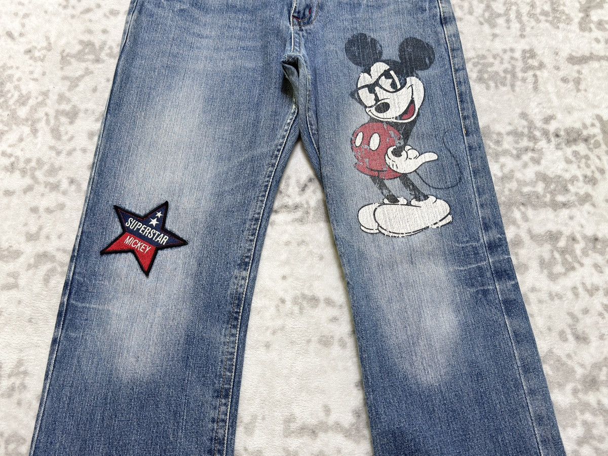 Disney Vintage Disney Mickey Patch Denim 90s Graphic Jeans Size US 30 / EU 46 - 8 Thumbnail
