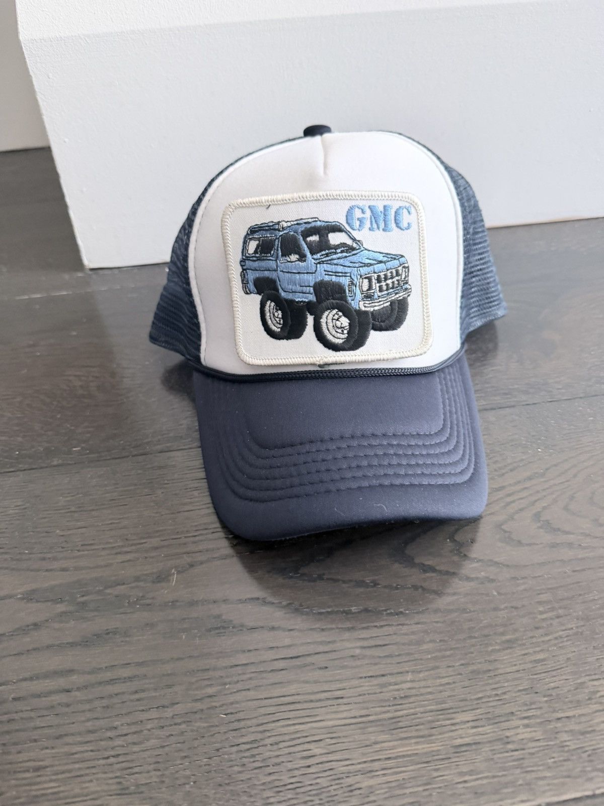 Other Vintage GMC Patch on New Blue\White Trucker Hat Size ONE SIZE - 1 Thumbnail