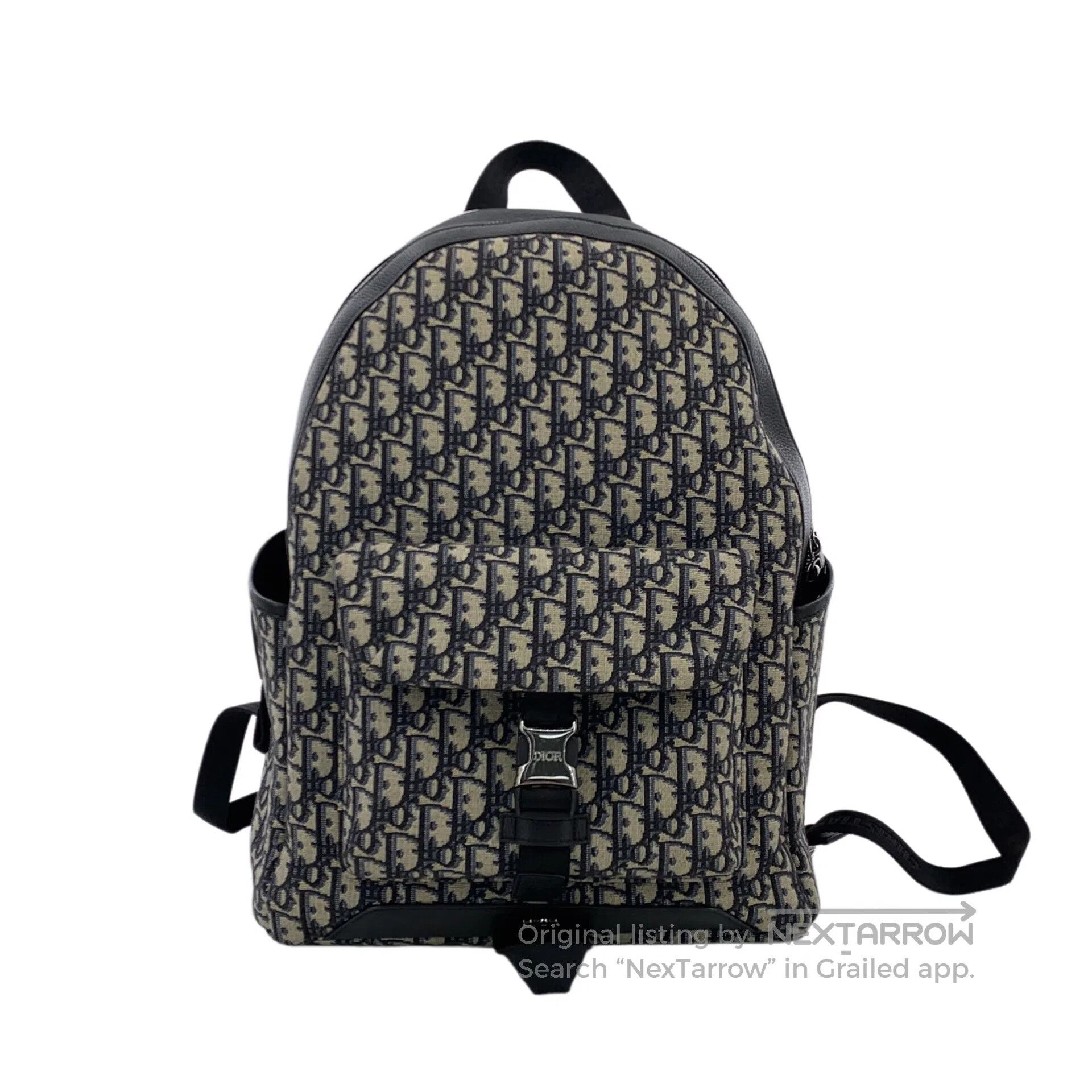 Dior Dior Color-Blocked Logo Jacquard Full-Print Cowhide Backpa Size ONE SIZE - 1 Thumbnail