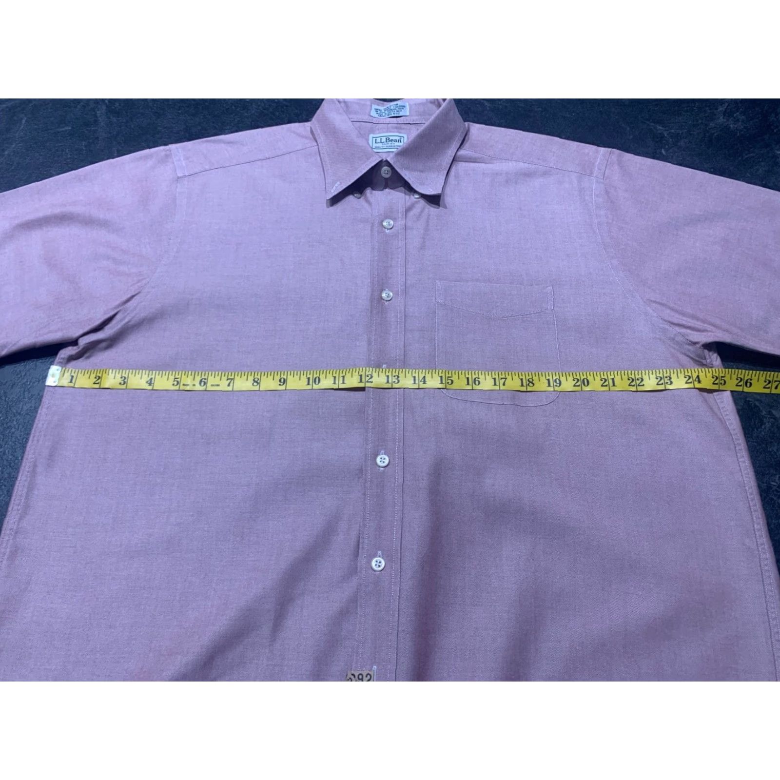 Vintage VINTAGE L.L. Bean Men's Shirt 16.5 Red Short Sleeve Button Down Cotton Casual Classic Size US L / EU 52-54 / 3 - 7 Thumbnail