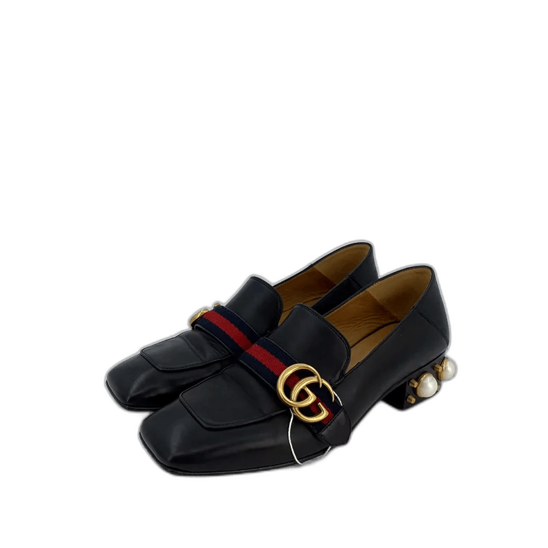 Gucci Gucci Black Double G Pearl Chunky Loafers Size US 7.5 / EU 40-41 - 1 Thumbnail