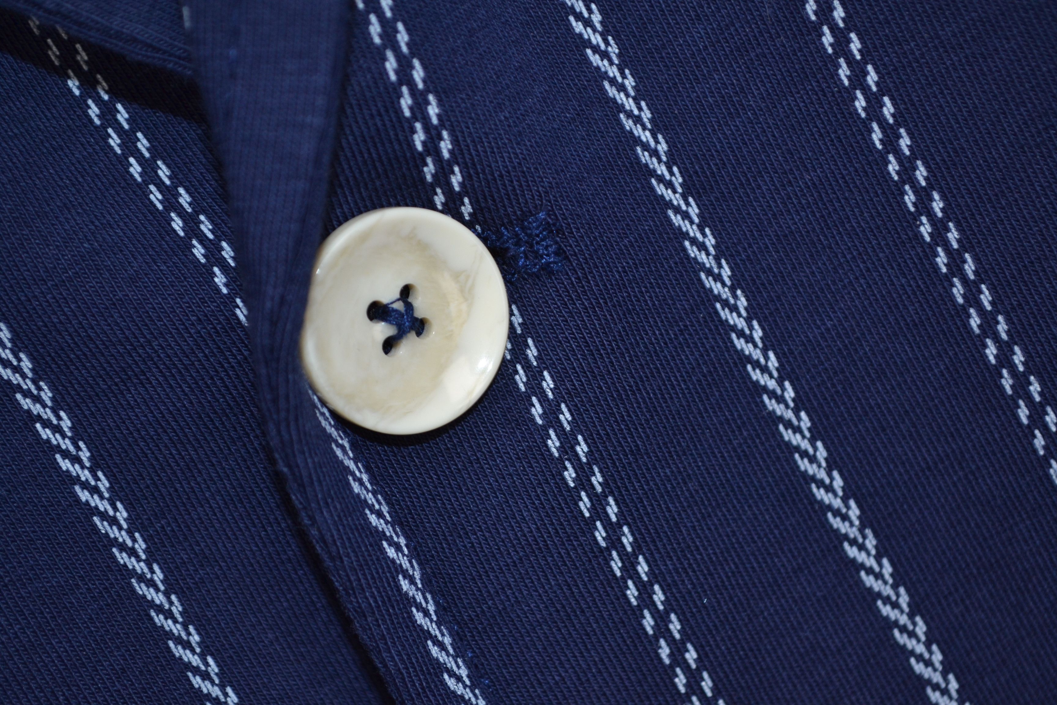 Circolo 1901 Circolo 1901 Stripe Blue Blazer Cotton Easy Sport Jacket 50 Size US M / EU 48-50 / 2 - 3 Thumbnail