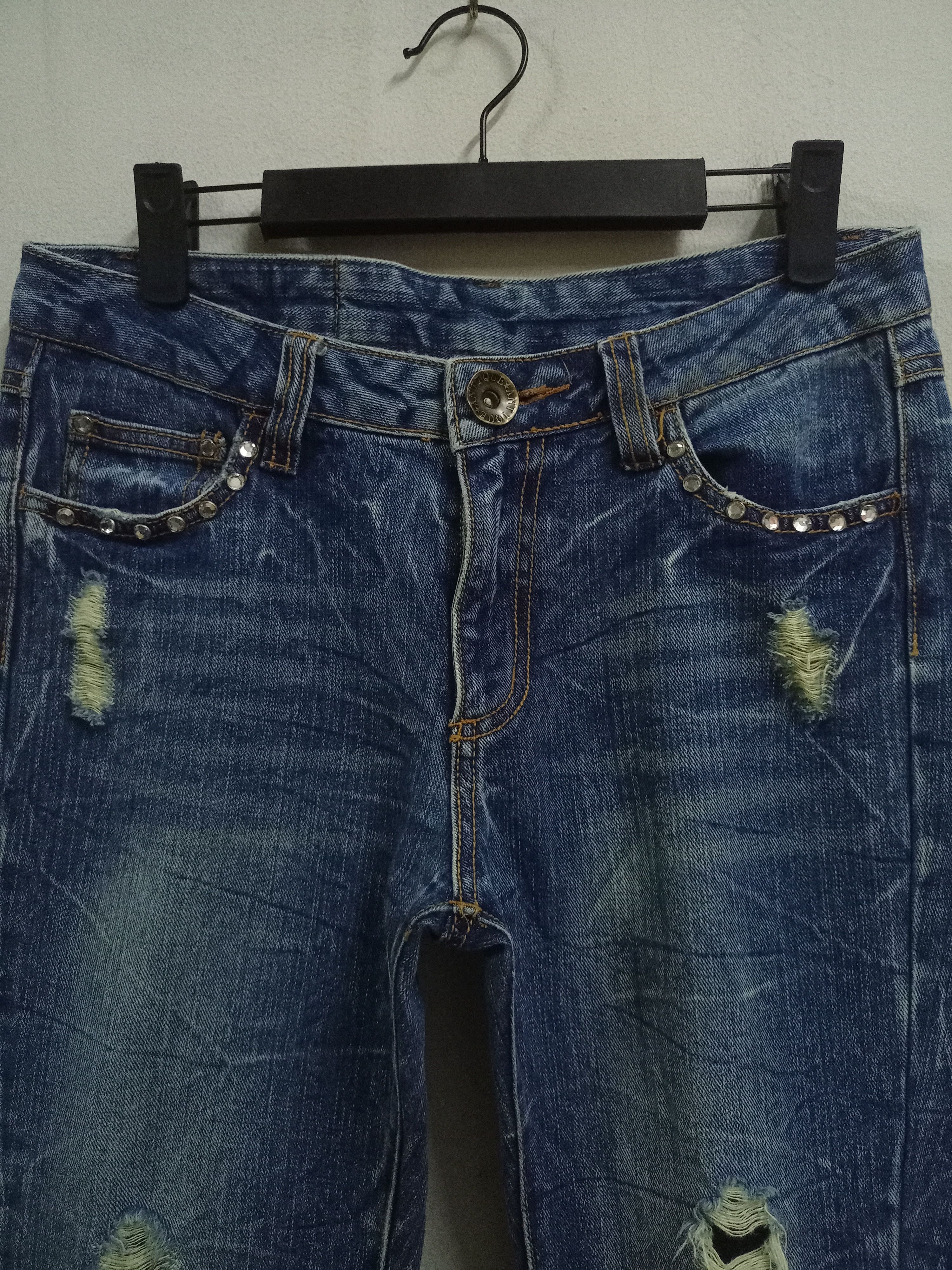 Japanese Brand Vintage Japanese Brand Studded Punk Flare Jeans Size 30" / US 8 / IT 44 - 4 Thumbnail