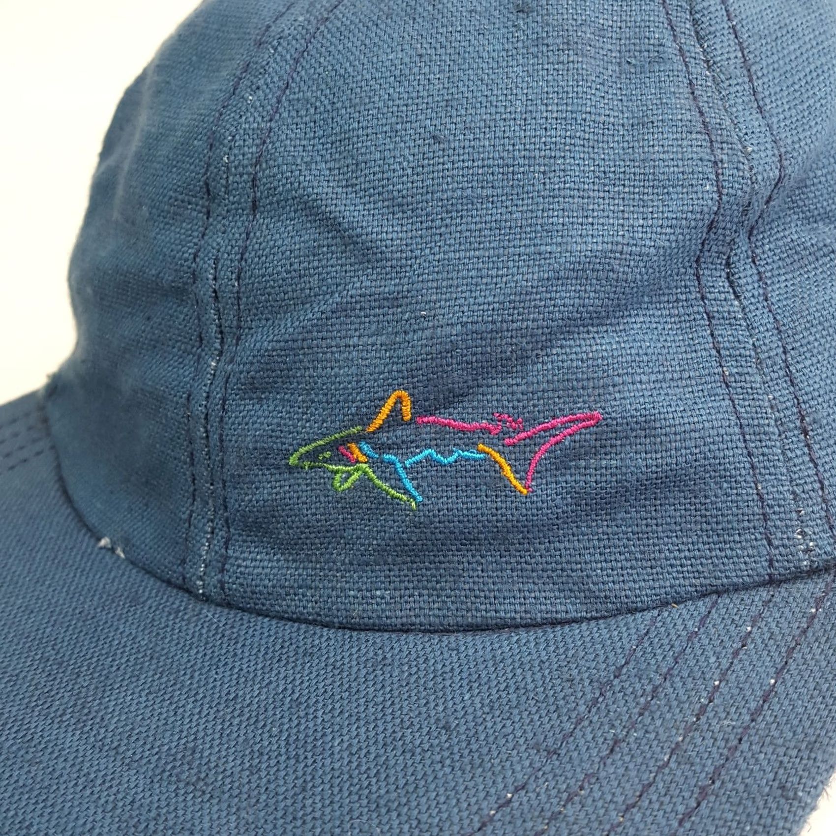 Reebok VINTAGE Greg Norman Shark Logo Snapback Reebok Golf Hat Baseball Cap Adjustable Blue 90s Golf Logo Mens Hat Size ONE SIZE - 4 Thumbnail