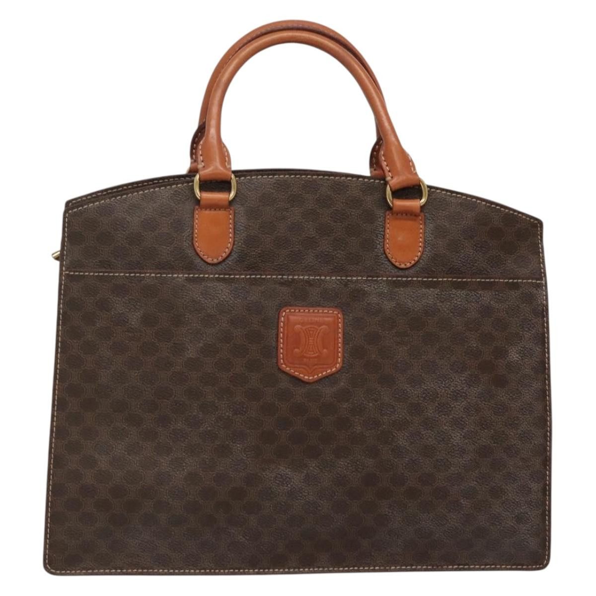 Celine CELINE Macadam Canvas Hand Bag Pvc Leather Brown Gold Size ONE SIZE - 1 Thumbnail