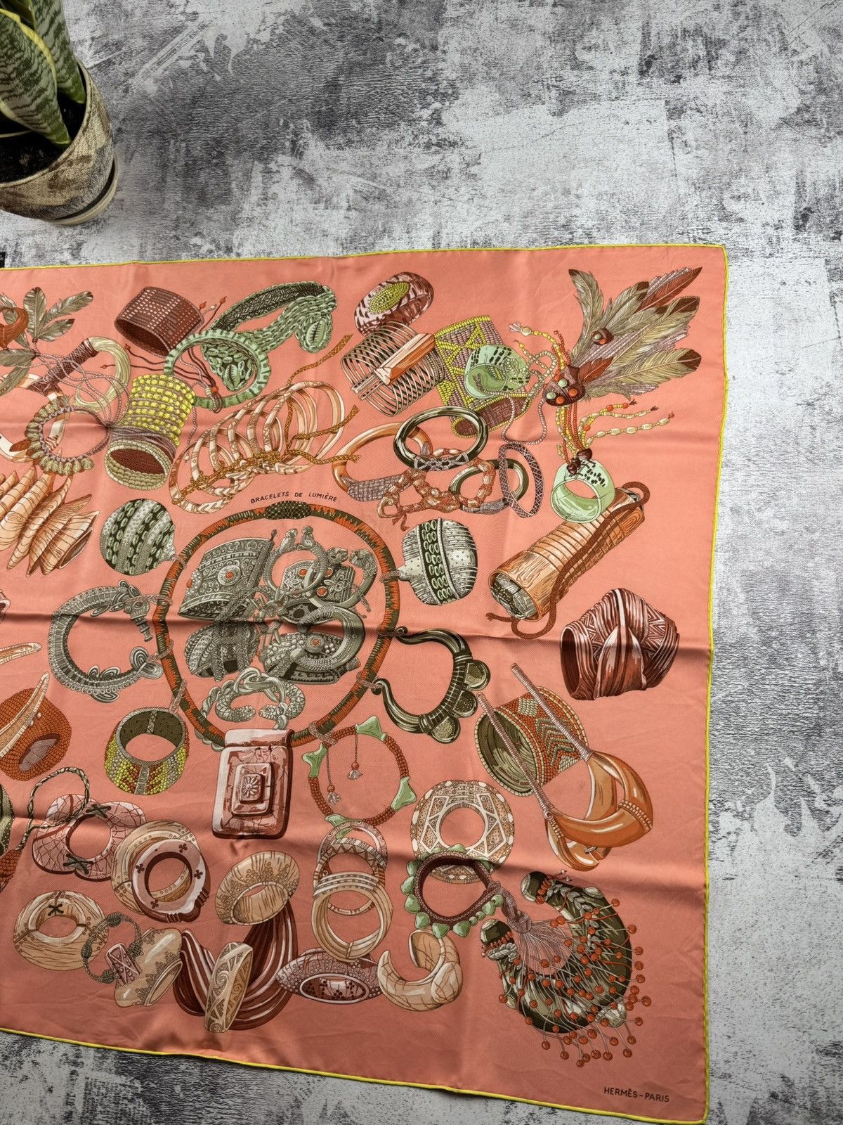 Hermes HERMES Paris Bracelets De Lumiere 100% Silk Scarf RARE Scarv Size ONE SIZE - 3 Thumbnail