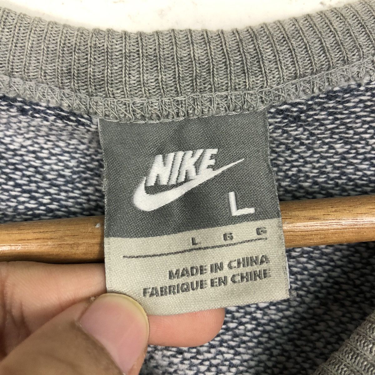Nike 📌Vintage Nike Big Swoosh Sweatshirt Rich Blue Pull Over Size US L / EU 52-54 / 3 - 14 Thumbnail