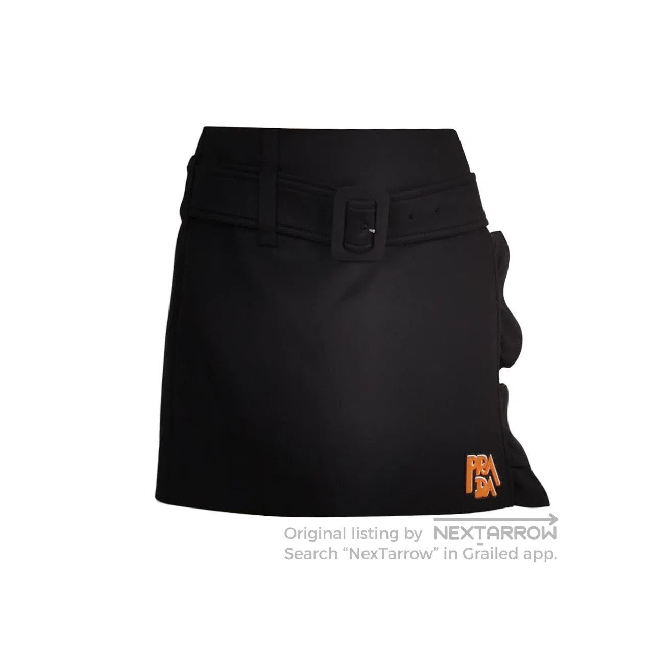 Prada Prada Black Logo Detail Skirt . Size 37" - 1 Thumbnail