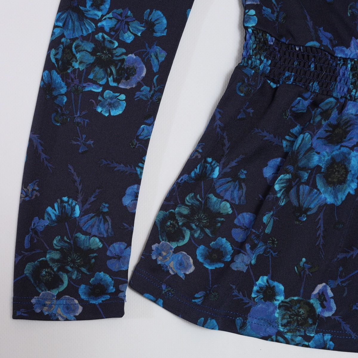 John Galliano Galliano Floral Print Flower Blue Top Longsleeve Blouse Size S / US 4 / IT 40 - 2 Thumbnail