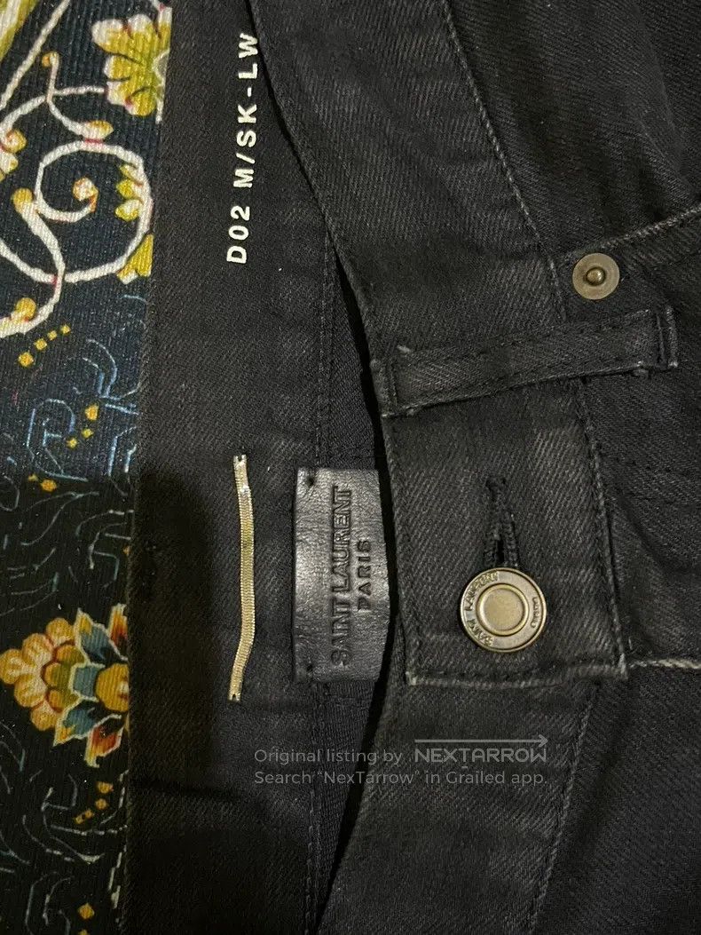 Saint Laurent Paris Saint Laurent Paris Original Mud-Dyed Frayed Denim Pants Size US 29 - 4 Thumbnail