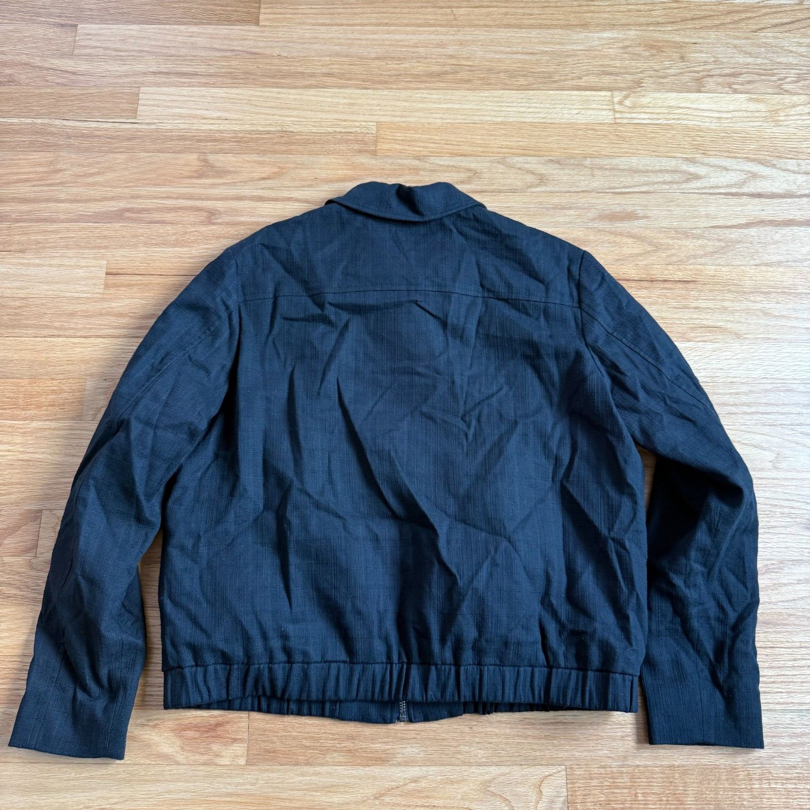 Sunspel Sunspel Textured Black Cotton Lined Blouson Jacket Size US S / EU 44-46 / 1 - 8 Thumbnail