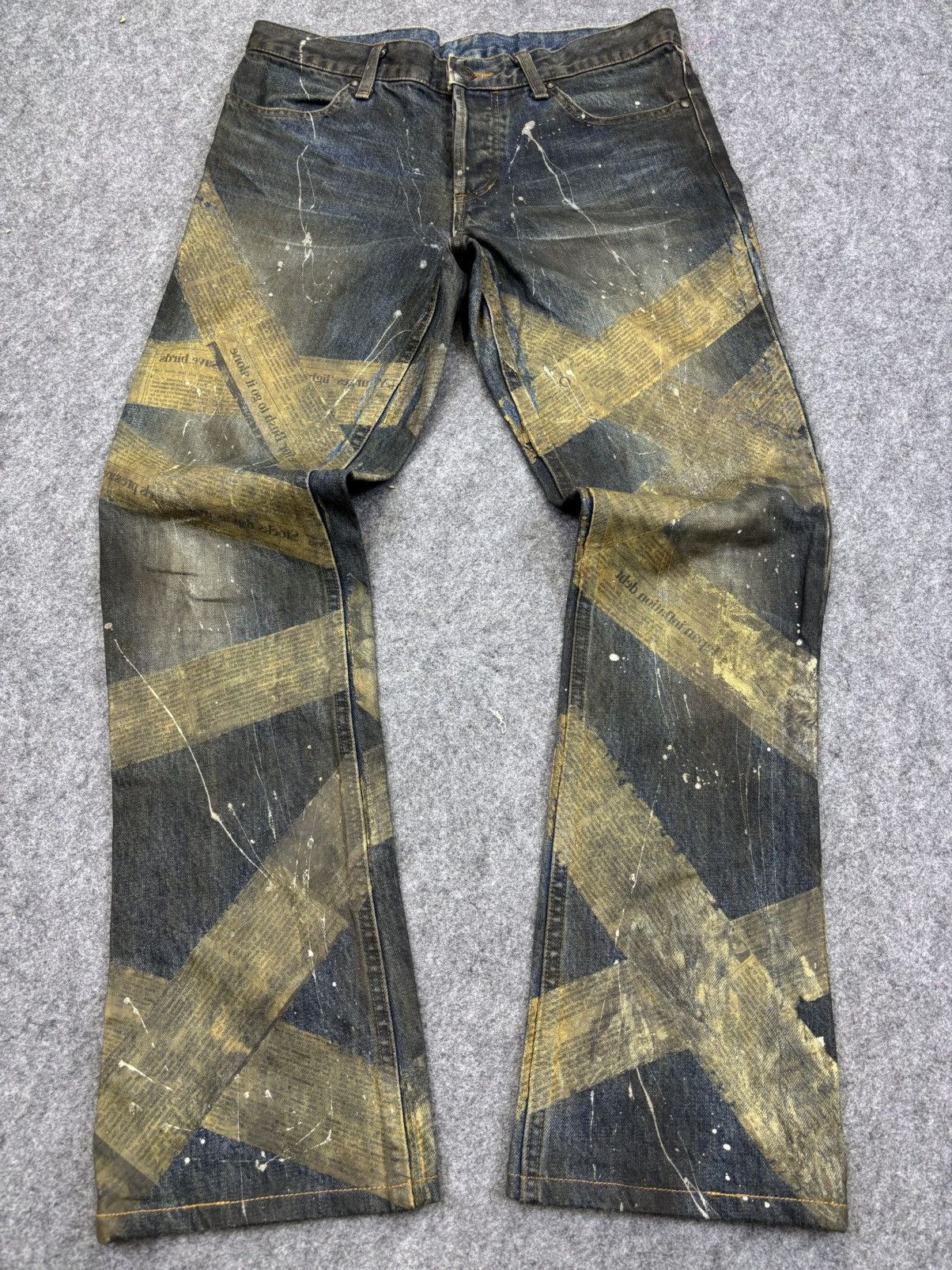 Shellac 💥Archival Flare💥Shellac Paper Sliding Dirt Style Denim F789 Size US 31 - 17 Thumbnail