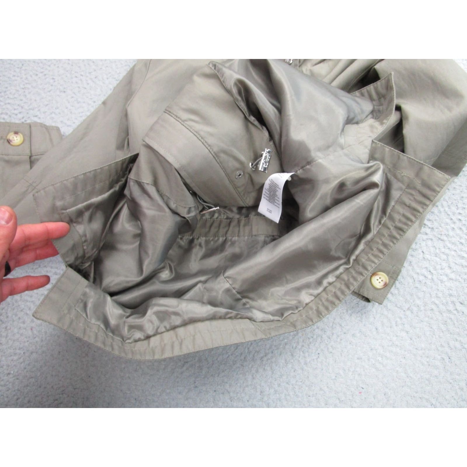 Ralph Lauren Lauren Ralph Lauren Coat Womens Petite Small Olive Hooded Anorak Parka Lined Full Zip Pockets Size S / US 4 / IT 40 - 7 Thumbnail