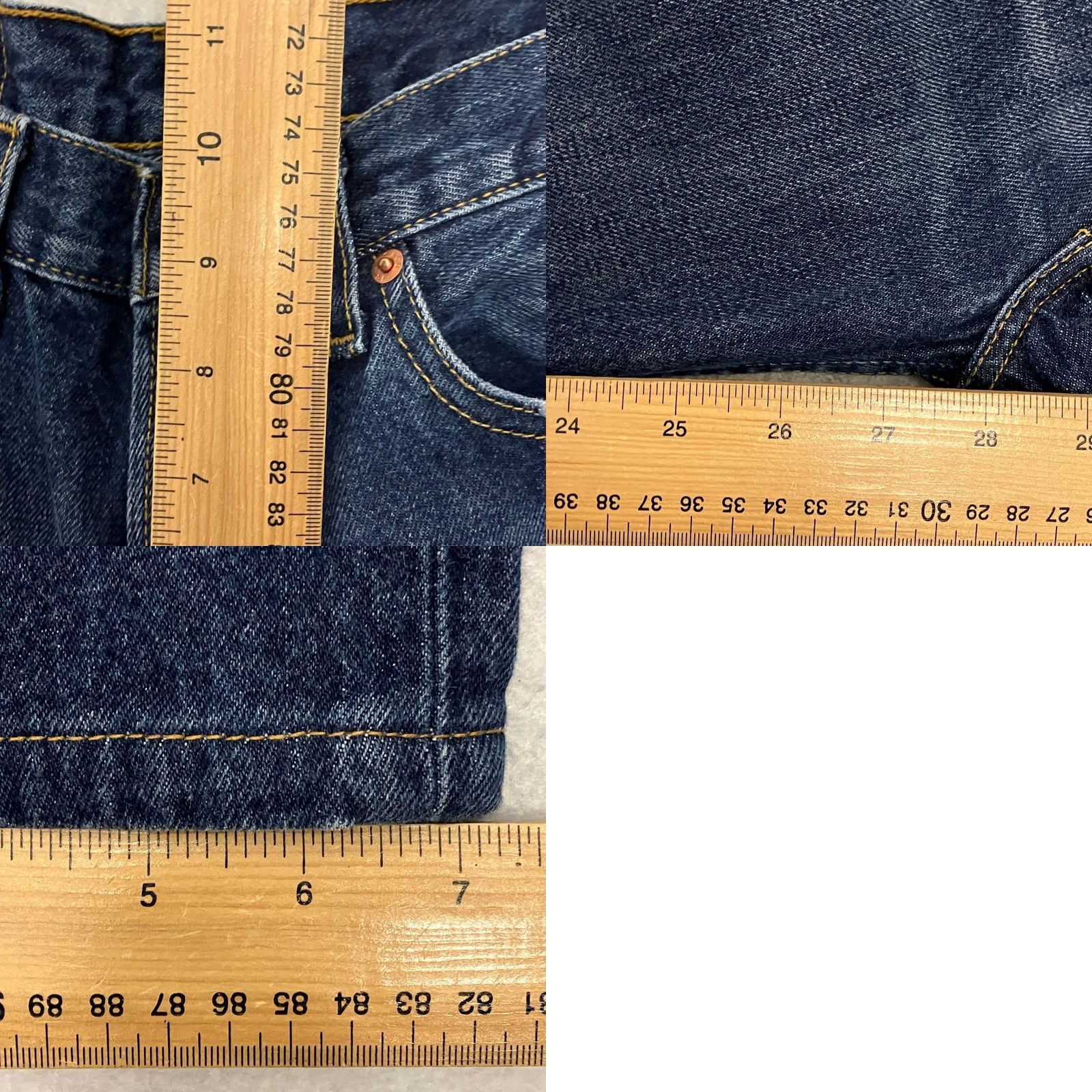 Levi's Levi's 501 Jeans Blue Straight Fit Denim Button Fly Red Tab 26W 28L Mens Size US 26 / EU 42 - 8 Thumbnail