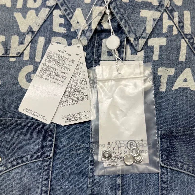 Maison Margiela Maison Margiela Printed washed denim long-sleeved shirt Size US M / EU 48-50 / 2 - 5 Thumbnail