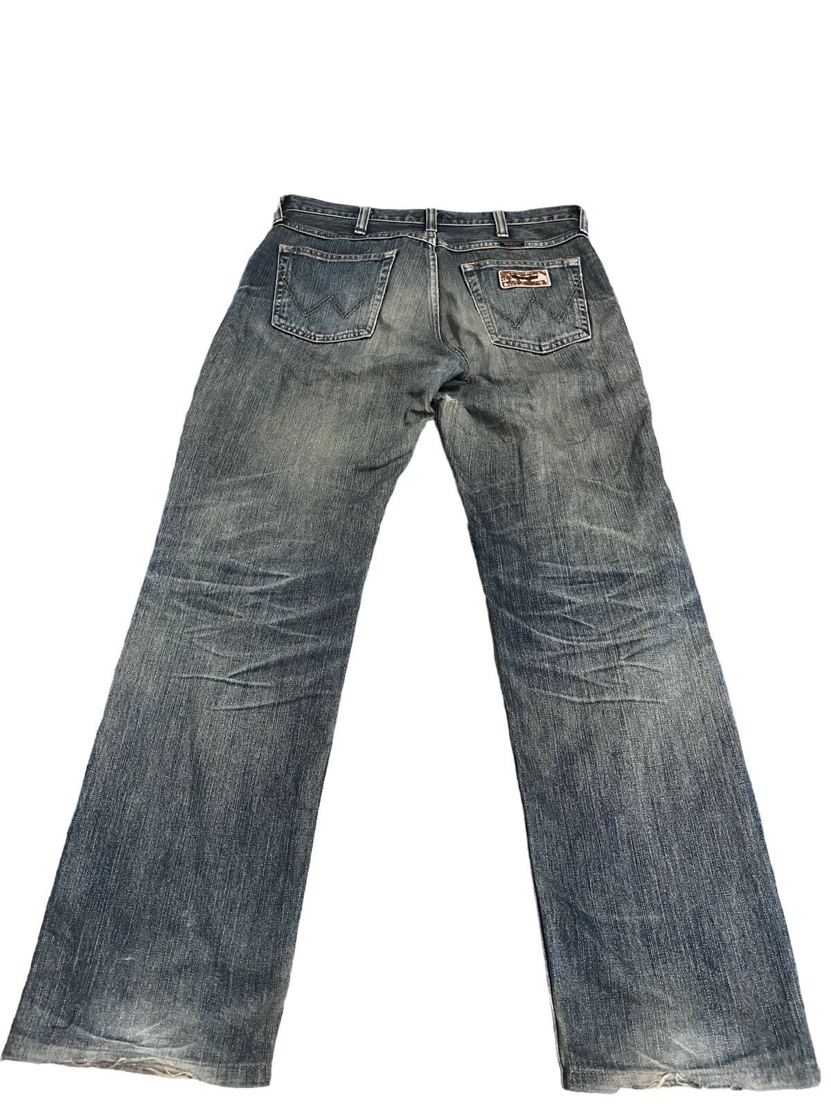 Vintage × Wrangler Vintage Wrangler Mudwsh Distressed Style Jeans Size US 32 / EU 48 - 6 Thumbnail