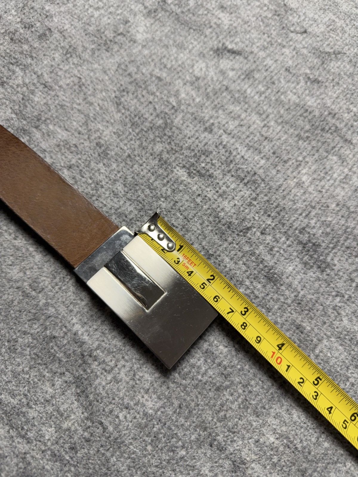 Vintage Vintage Roy Robson Brown Leather Belt Minimal Metal Buckle Size ONE SIZE - 15 Thumbnail