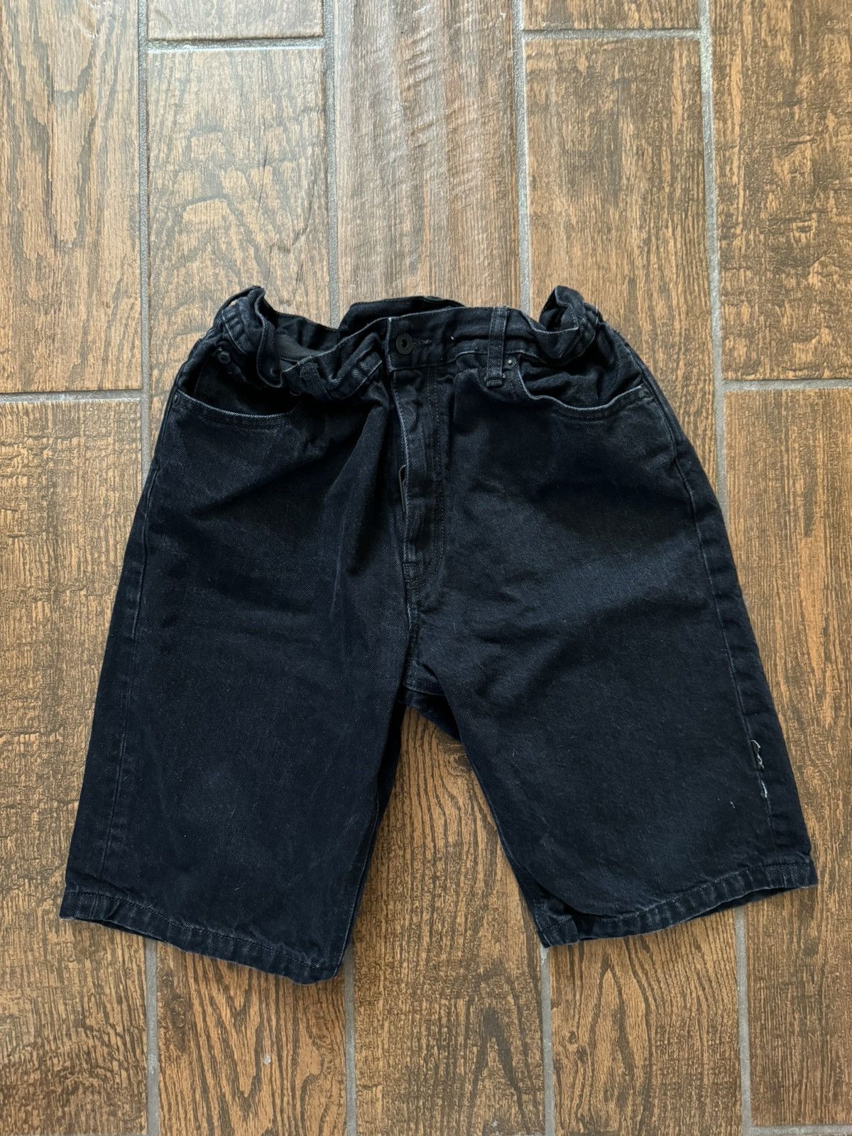 image of Off White Denim Shorts in Black, Men's (Size 33)