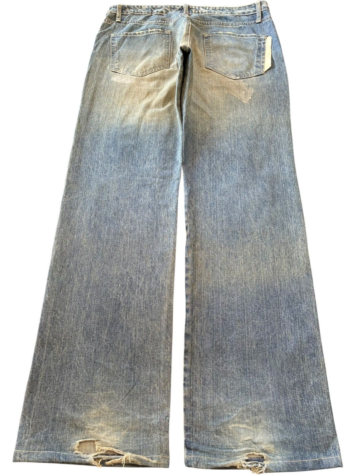 Kapital Vintage Japanese Brand Mud Wash Patch Distress Baggy Jeans Size US 34 / EU 50 - 2 Thumbnail