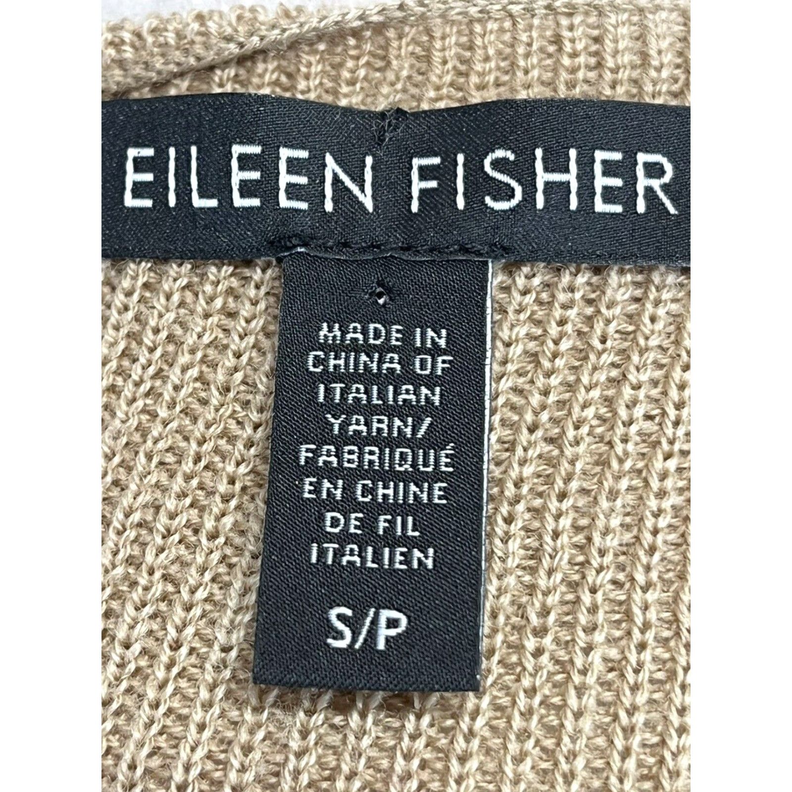 Eileen Fisher Eileen Fisher 100% Merino Wool Tunic Sweater Tan Adult Small Oversize Long Sleeve Boat Neck Womens Size S / US 4 / IT 40 - 6 Thumbnail