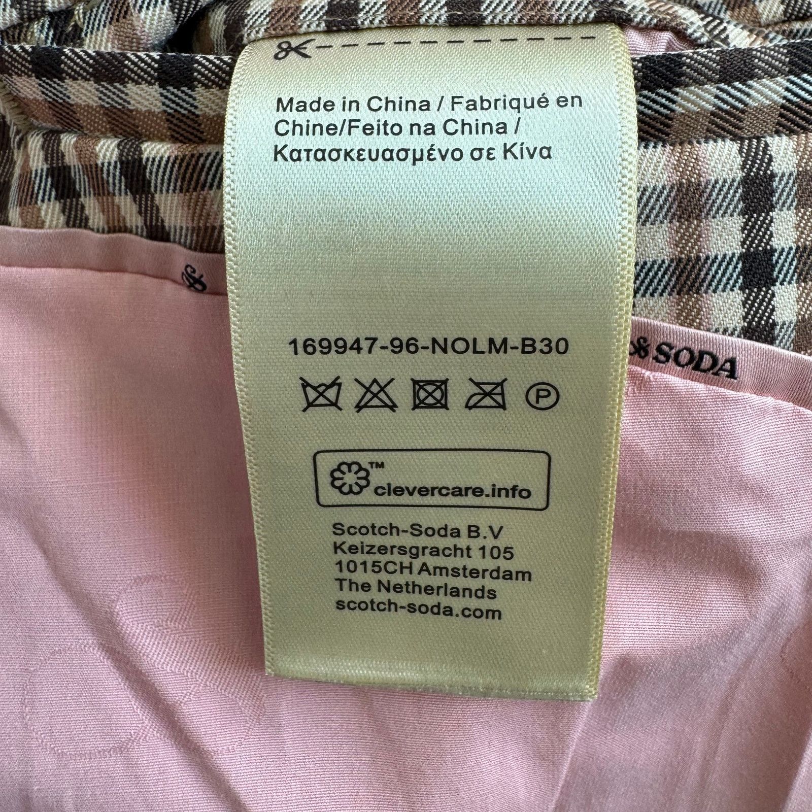 Scotch & Soda Scotch & Soda Double-Breasted Plaid Tailored Blazer Pink XS Size XS / US 0-2 / IT 36-38 - 12 Thumbnail