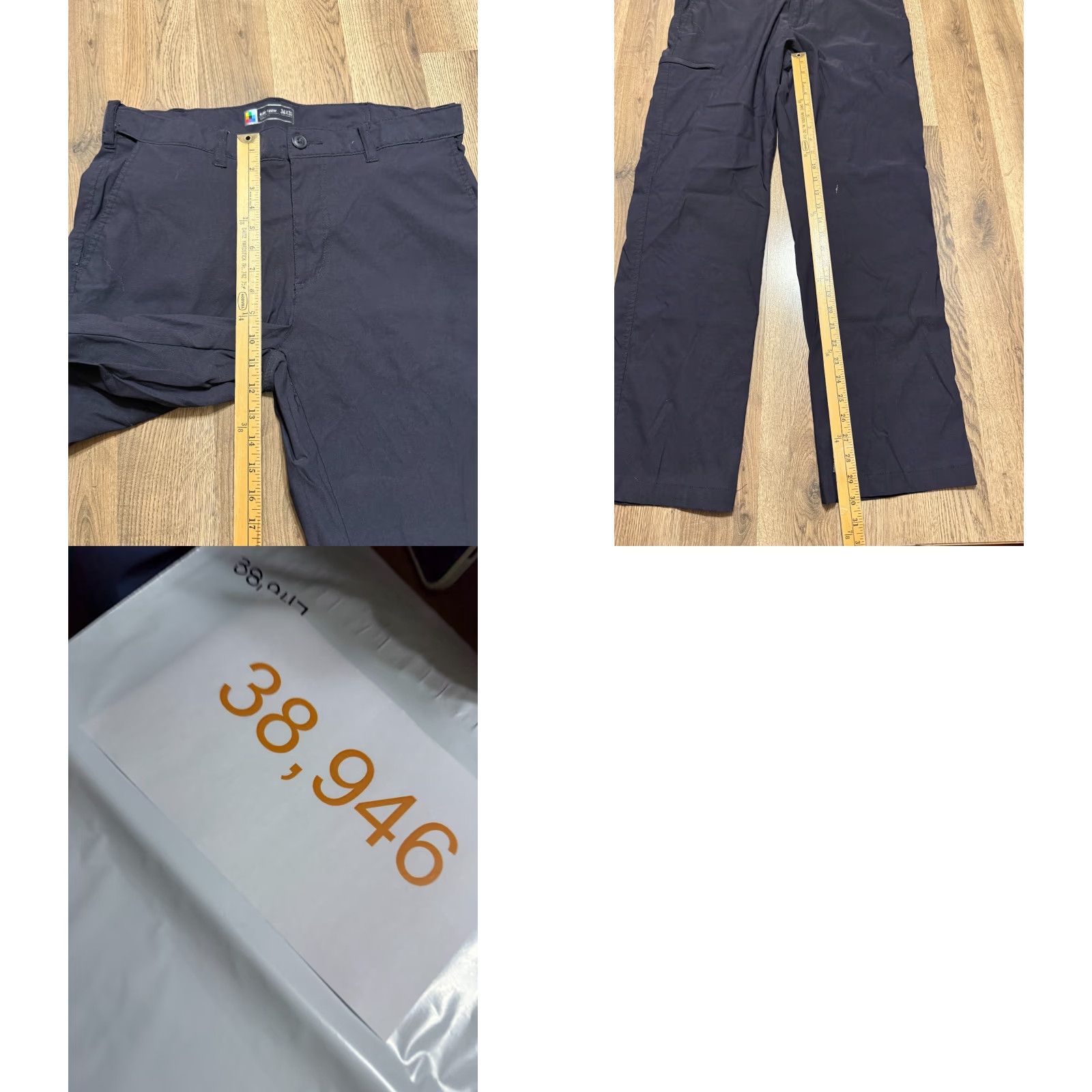 Vintage UnionBay Pants Mens 36x32 Black Classic Fit Straight UB Tech 38" Length Casual Pants Regular Inseam 32" (Vintage: No) Mens Size US 36 / EU 52 - 8 Thumbnail