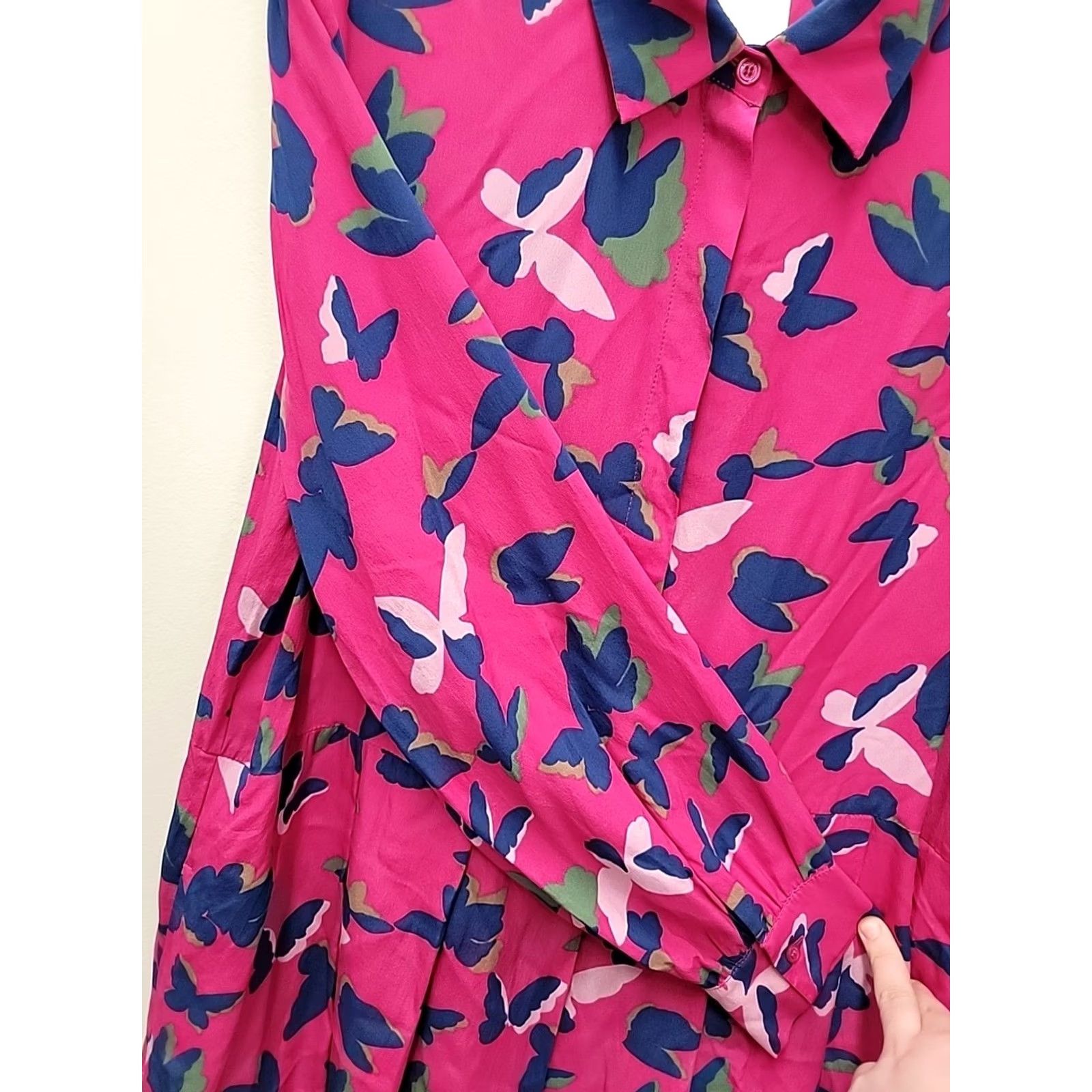 Max Mara Max Mara Dress Womens 6 Silk Carpa Size Butterflies Size M / US 6-8 / IT 42-44 - 4 Thumbnail