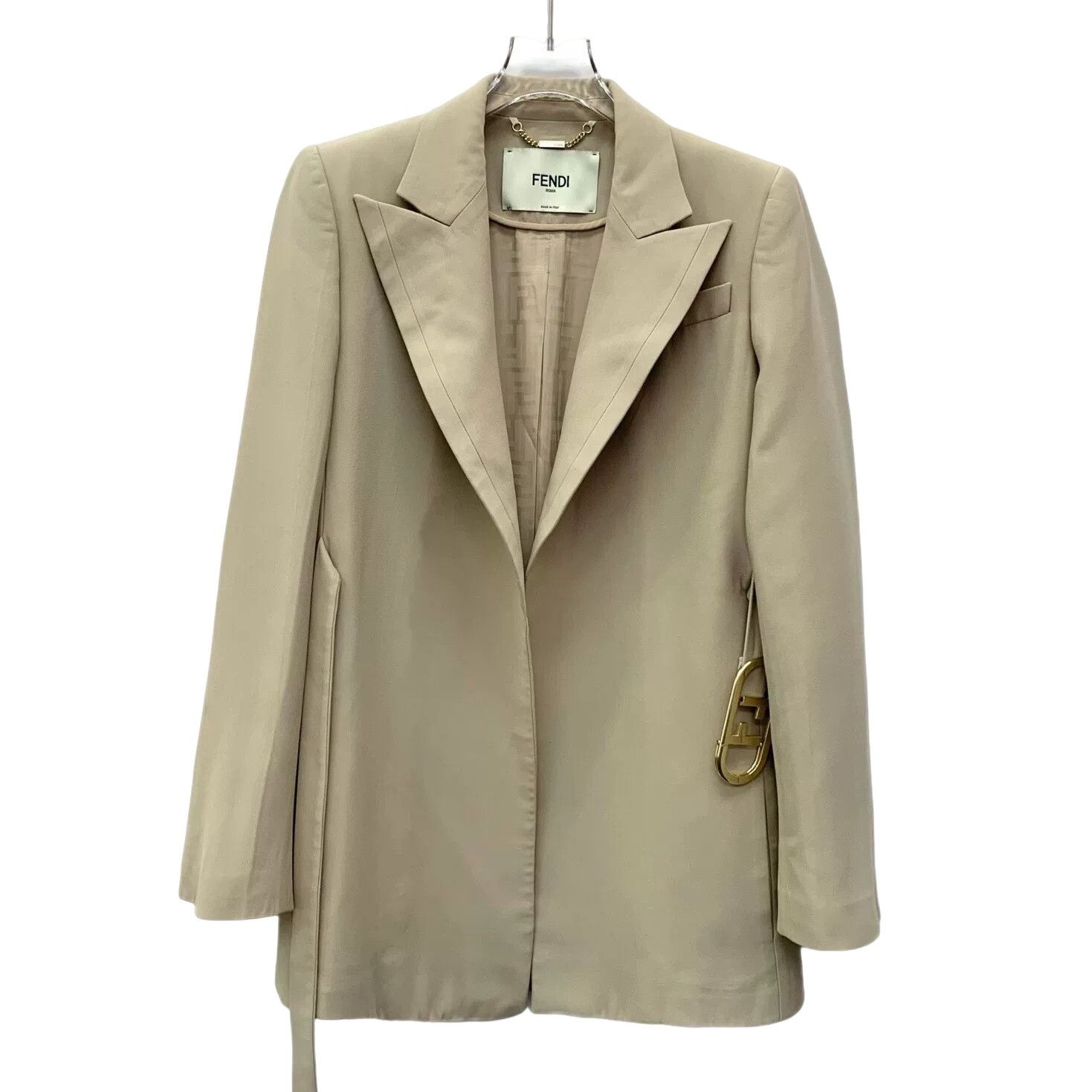 Fendi Fendi Belted Khaki Blazer IT 36 Size XS / US 0-2 / IT 36-38 - 1 Thumbnail