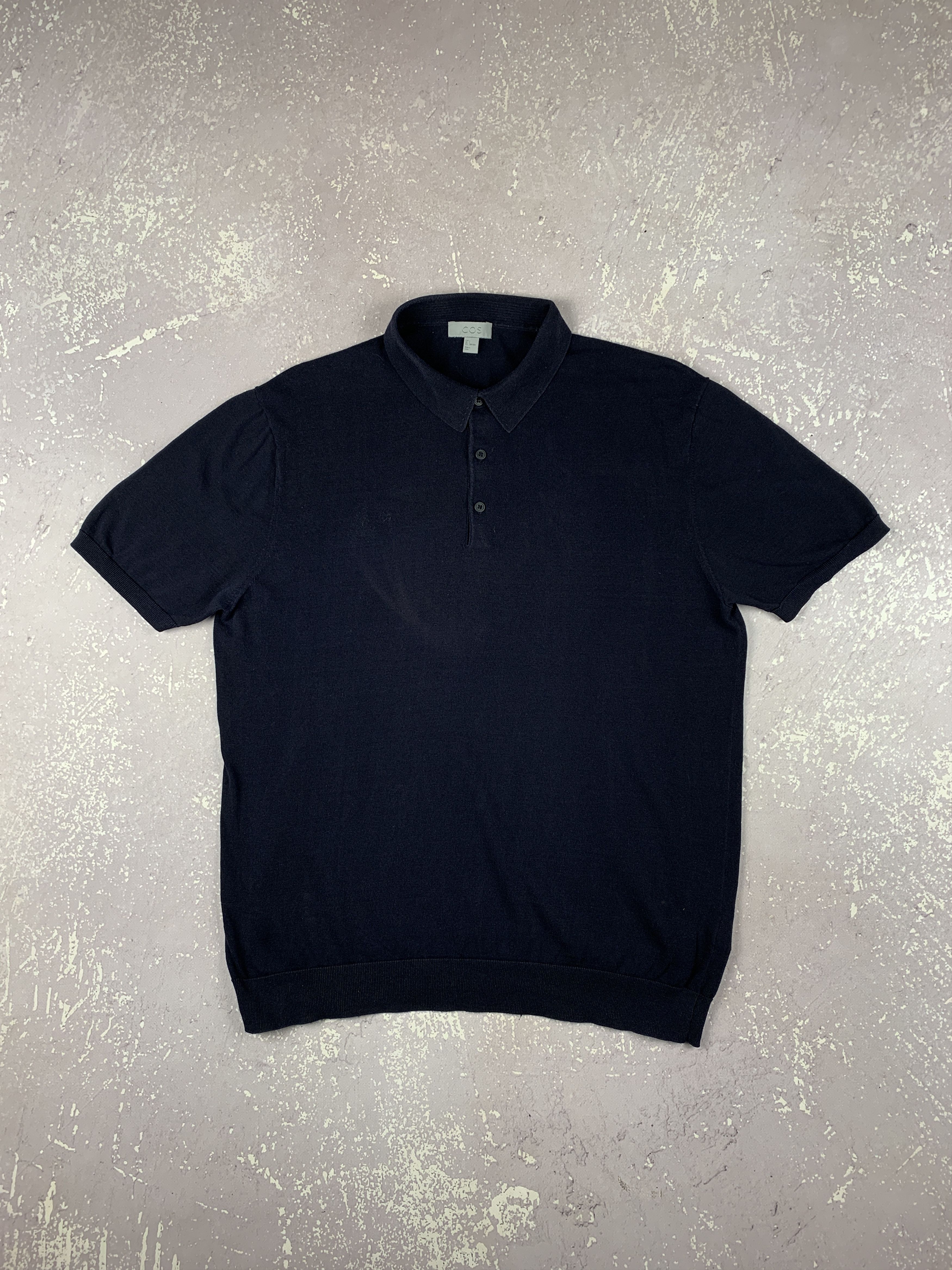 Cos COS Cotton Knit Short Sleeve Jumper Polo Shirt Size US L / EU 52-54 / 3 - 1 Thumbnail