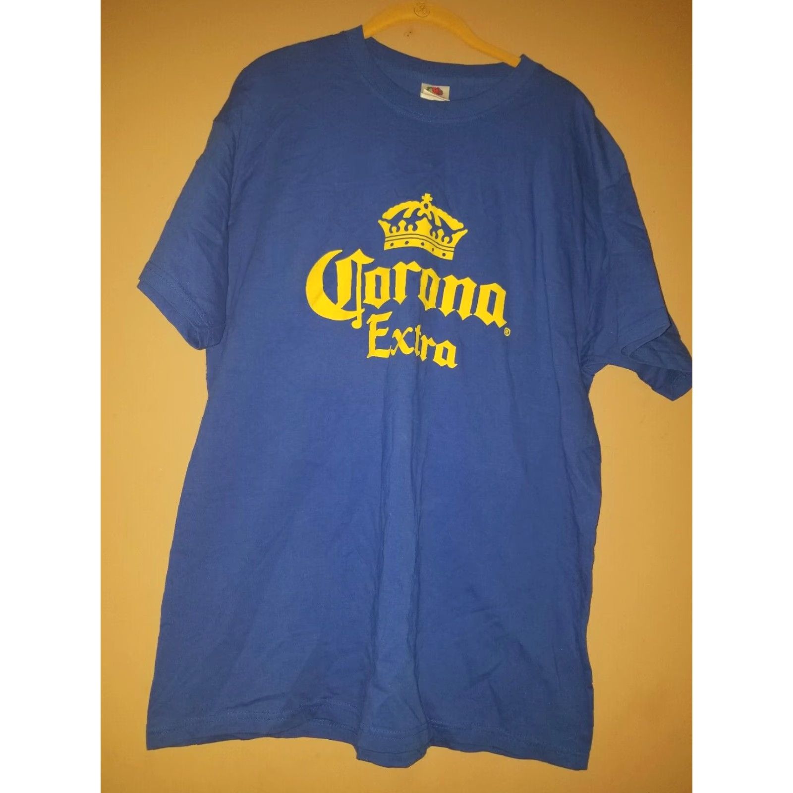 Fruit Of The Loom Corona Extra Logo T-Shirt Blue Adult XL Beer Graphic Tee Mens Size US XL / EU 56 / 4 - 3 Thumbnail