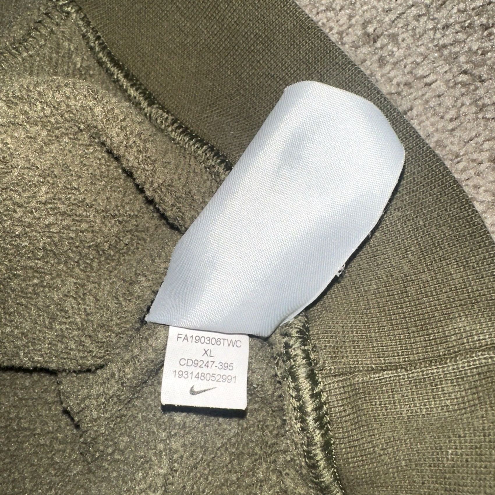 Nike Nike Hoodie Mens XL Pullover JDI Swoosh Box Logo Olive Green Logo All Seasons Hooded Pockets Sportswear Sweatshirt Size XL Mens Size US XL / EU 56 / 4 - 4 Thumbnail