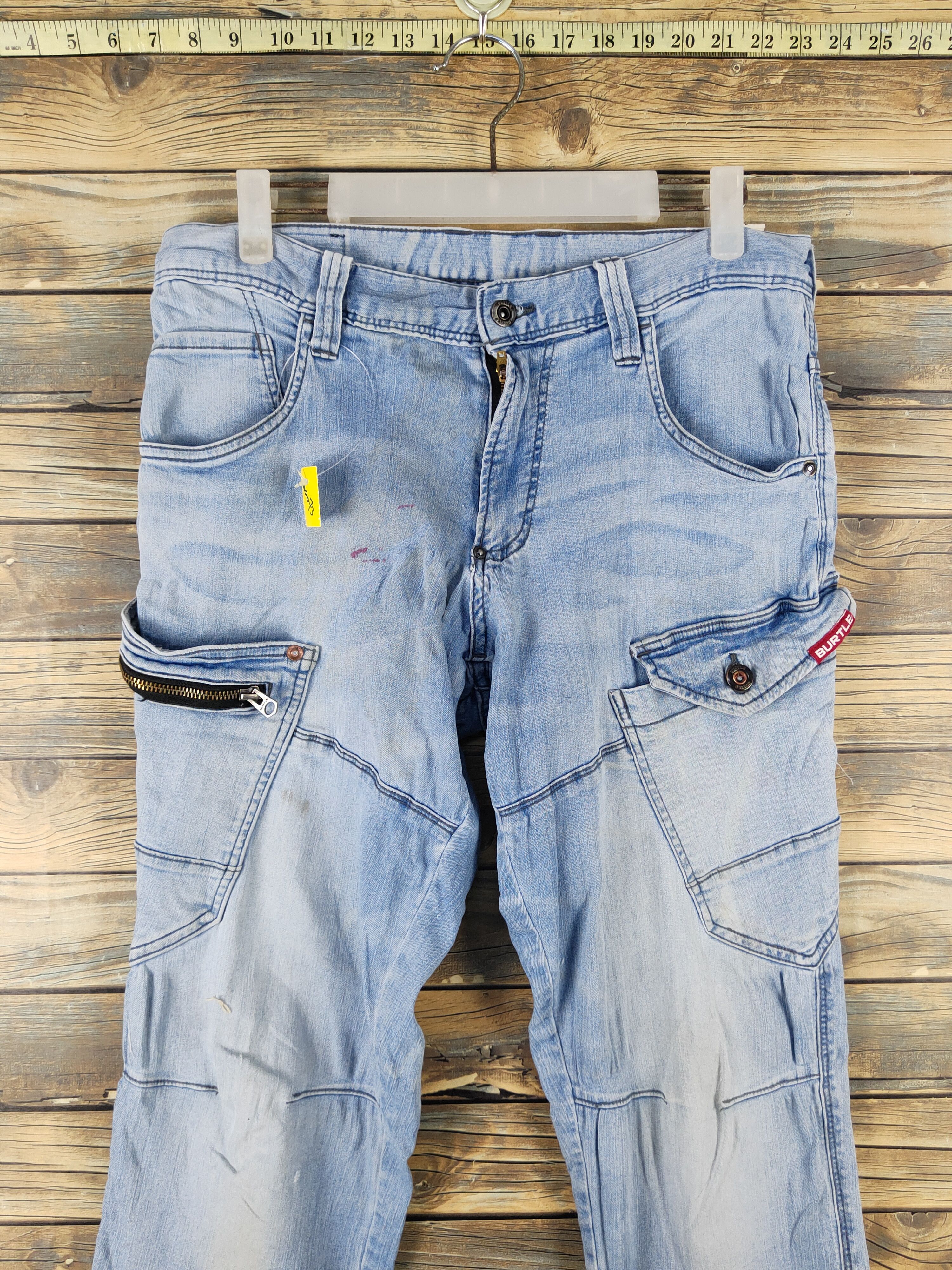 Japanese Brand × Vintage Burtle Blue Distressed Ripped Soft denim Jeans #W2073 Size US 32 / EU 48 - 2 Thumbnail
