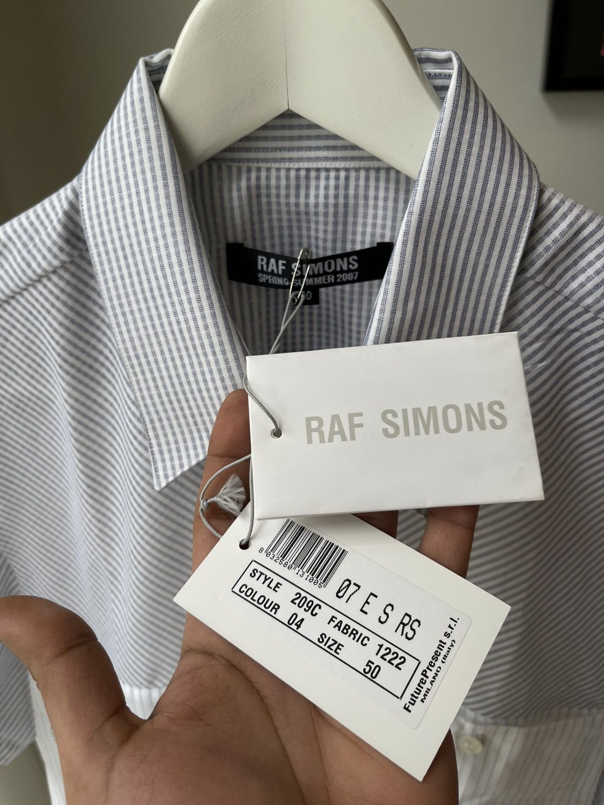 Raf Simons Raf Simons SS07 Stripes Light Shirt With Elastic Hem Size US M / EU 48-50 / 2 - 7 Thumbnail