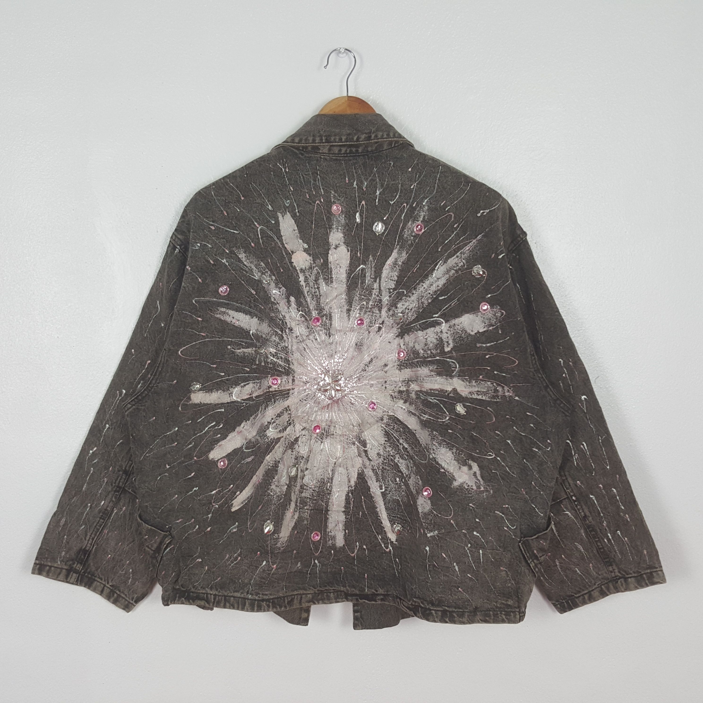 Nina Ricci VIntage Nina Ricci Art Avant Garde Denim Jacket C310N16 Size L / US 10 / IT 46 - 1 Thumbnail