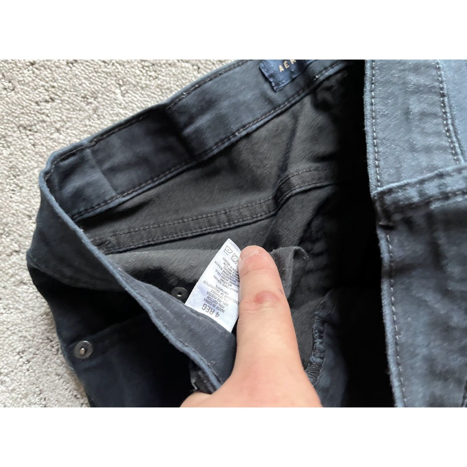 Vintage Aéropostale Jeans Women's 4 Regular High Waisted Jegging 5-Pocket Black Denim Size 27" / US 4 / IT 40 - 5 Thumbnail
