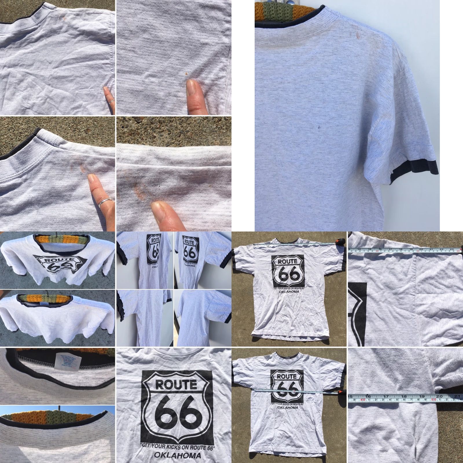 Route 66 VINTAGE Route 66 Get Your Kicks On Route 66 Oklahoma T Shirt USA Made Size L Gray Mens 1990s Graphic Tee US Made Size US L / EU 52-54 / 3 - 8 Thumbnail