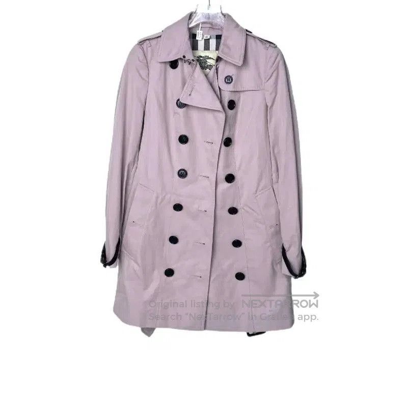 Burberry Burberry Purple Cotton Women's Trench Coat. Size S / US 4 / IT 40 - 1 Thumbnail