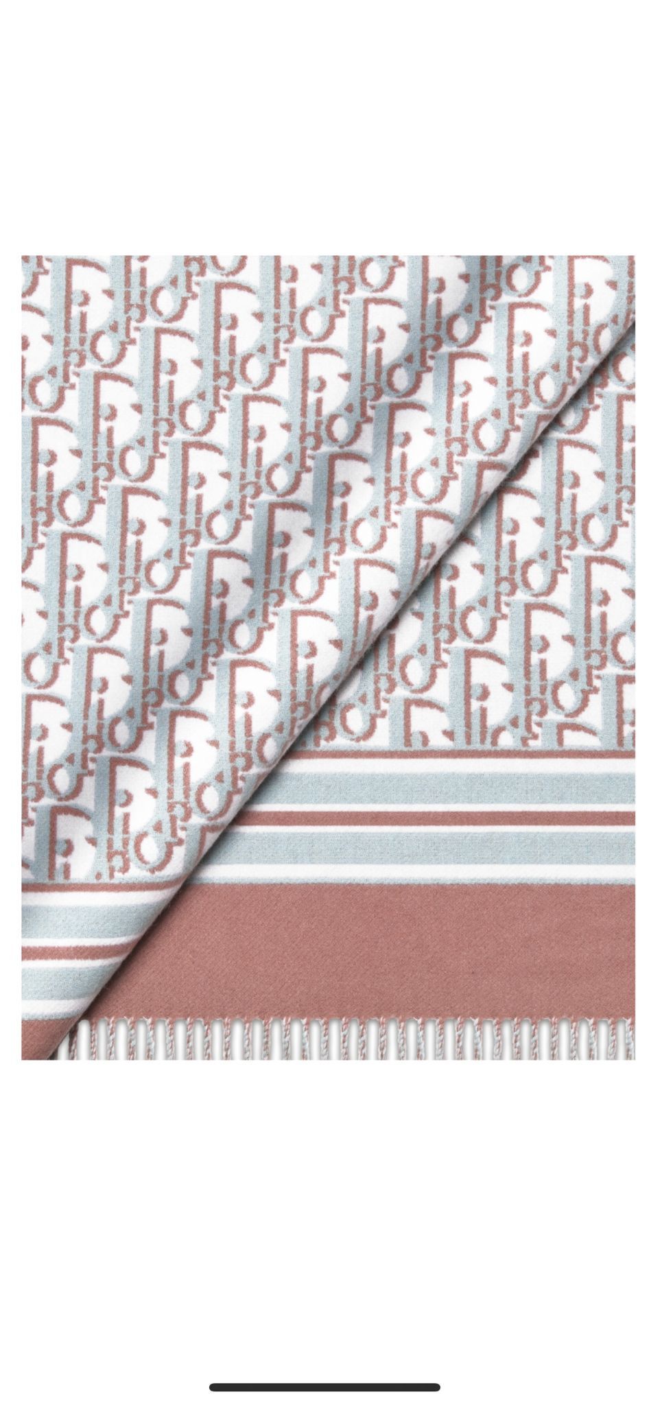 Dior o1w1db10924 Size: OS / Oblique Blanket in Plum/Light Gray Size ONE SIZE - 3 Thumbnail